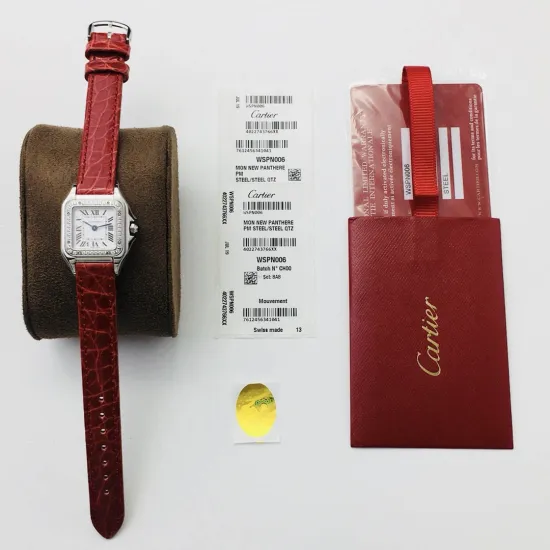 Cartier santos quartz watch: 27*37 mm