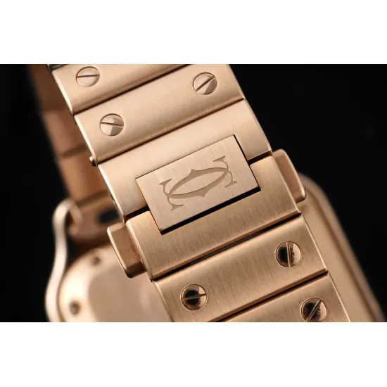 Cartier women's Half Diamond  SANTOS 35.1MM*8.83MM Comes with quick-detachable leather strap