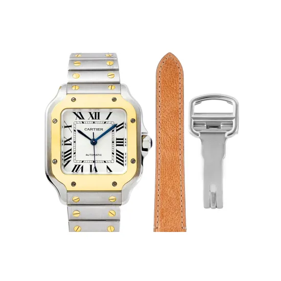 Cartier women's SANTOS 35.1MM*8.83MM Comes with quick-detachable leather strap