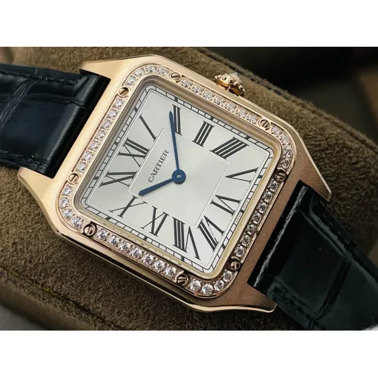 Cartier Santos Quartz movement: 43.5X31.4mm Women's 38X27.5mm