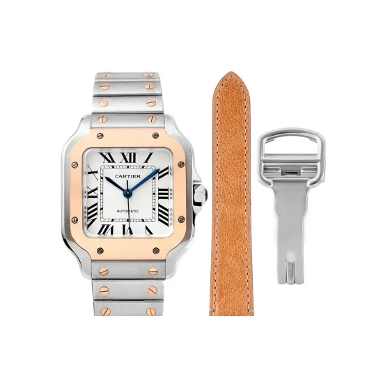 Cartier women's SANTOS 35.1MM*8.83MM Comes with quick-detachable leather strap