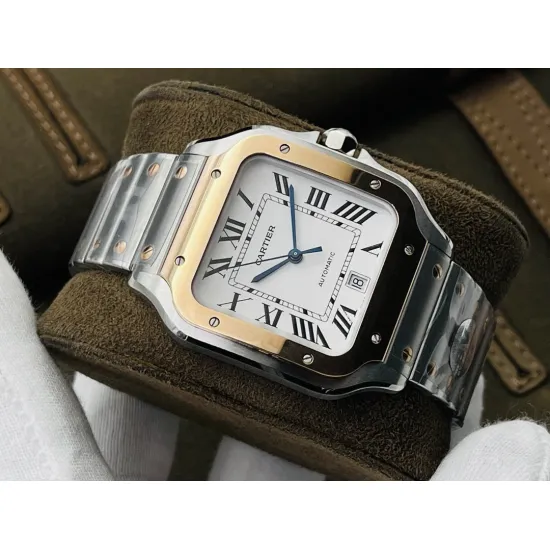 Cartier SANTOS 47.5MM*39.8MM*9.08MM Comes with quick-detachable leather strap