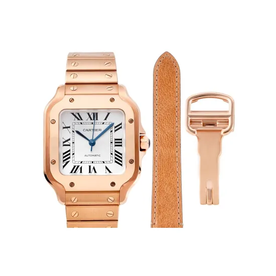 Cartier women's SANTOS 35.1MM*8.83MM Comes with quick-detachable leather strap