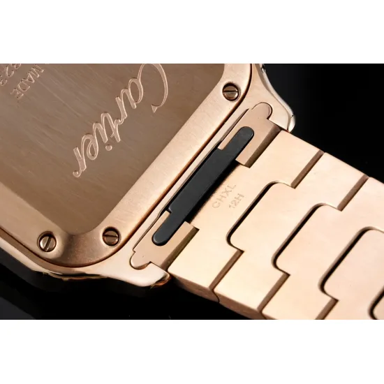 Cartier women's Half Diamond  SANTOS 35.1MM*8.83MM Comes with quick-detachable leather strap