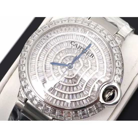 Cartier Blue Balloon Square Diamond Gypsophila Watch Diameter: 42mm