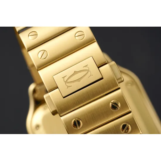 Cartier women's SANTOS Half Diamond 35.1MM*8.83MM Comes with quick-detachable leather strap