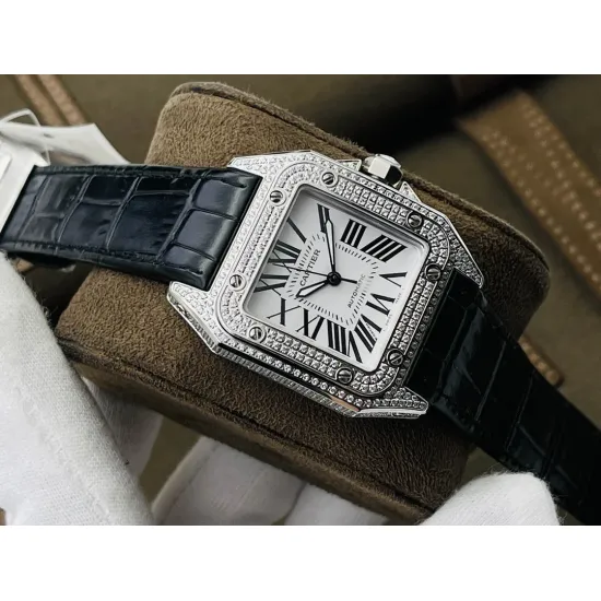 Cartier Santos Couple Watch Diameter: 51*41.3 44.2*35.6 mm