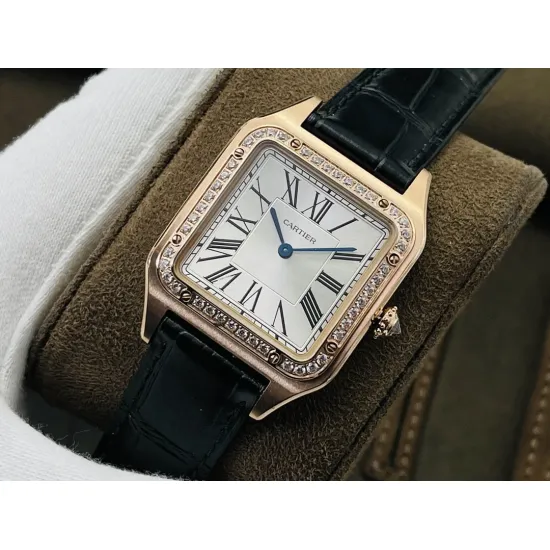 Cartier Santos Quartz movement: 43.5X31.4mm Women's 38X27.5mm