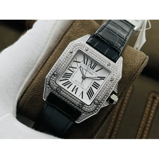 Cartier Santos Couple Watch Diameter: 51*41.3 44.2*35.6 mm