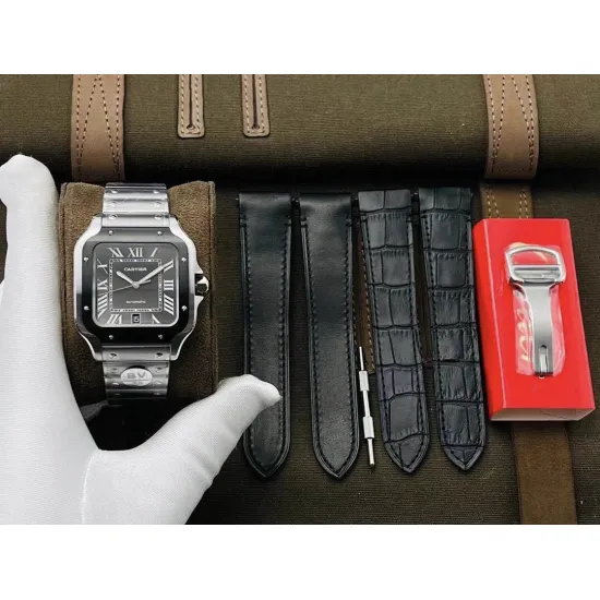 Cartier SANTOS 47.5MMX39.8MMX9.08MM Comes with quick-detachable leather strap