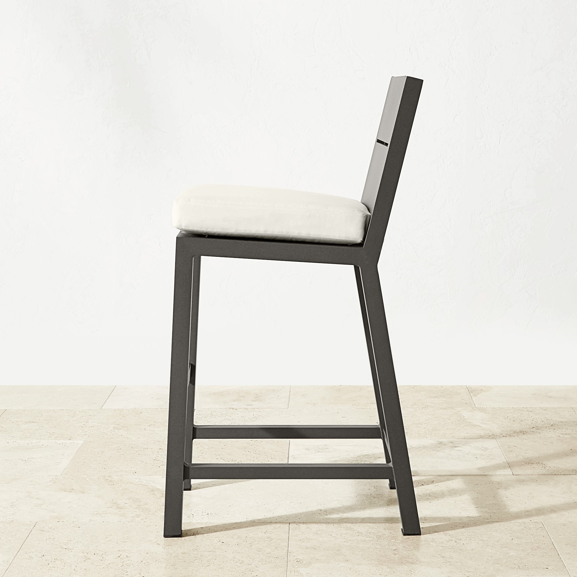 Larnaca Outdoor Slate Grey Metal Stools