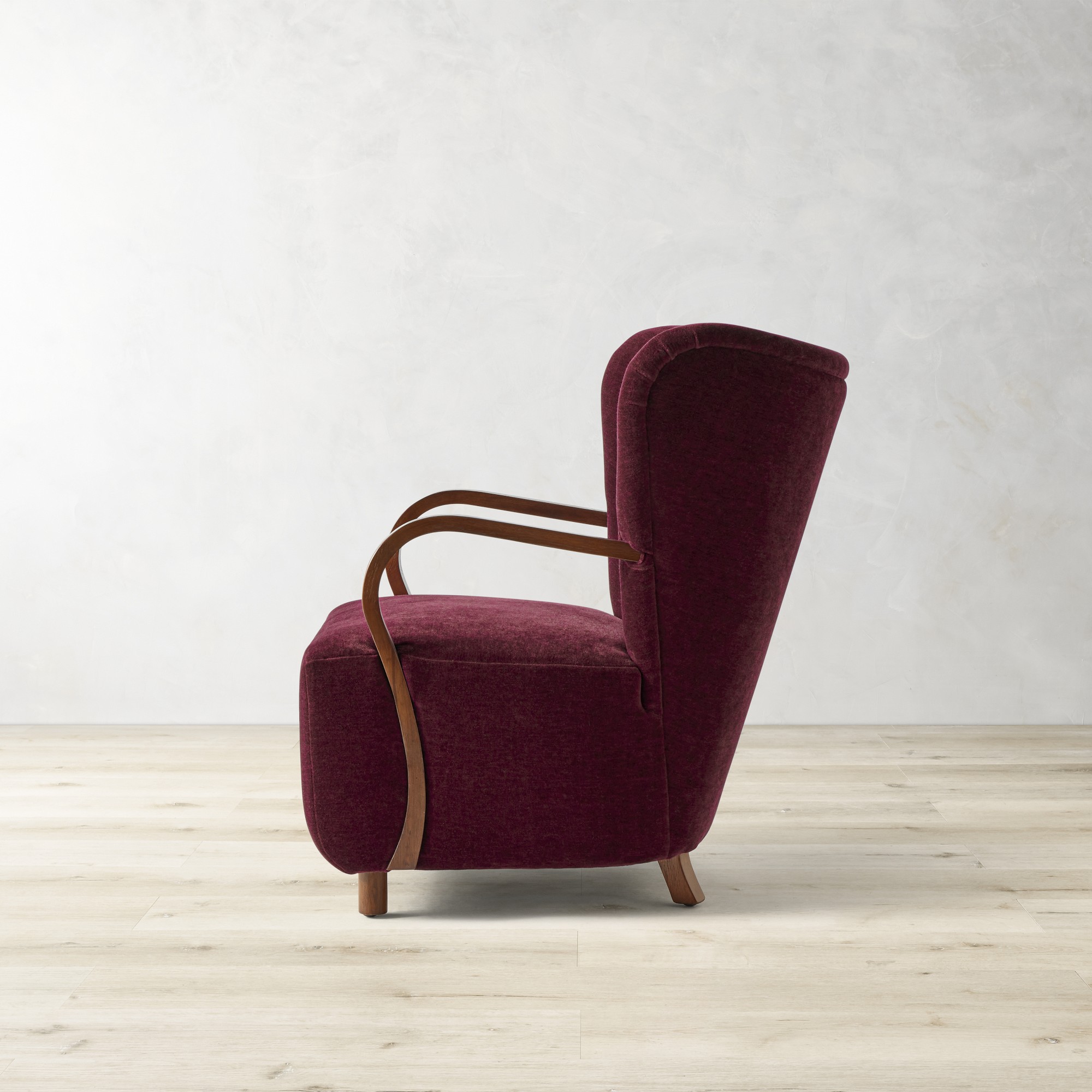 Corban Bentwood Upholstered Occasional Chair