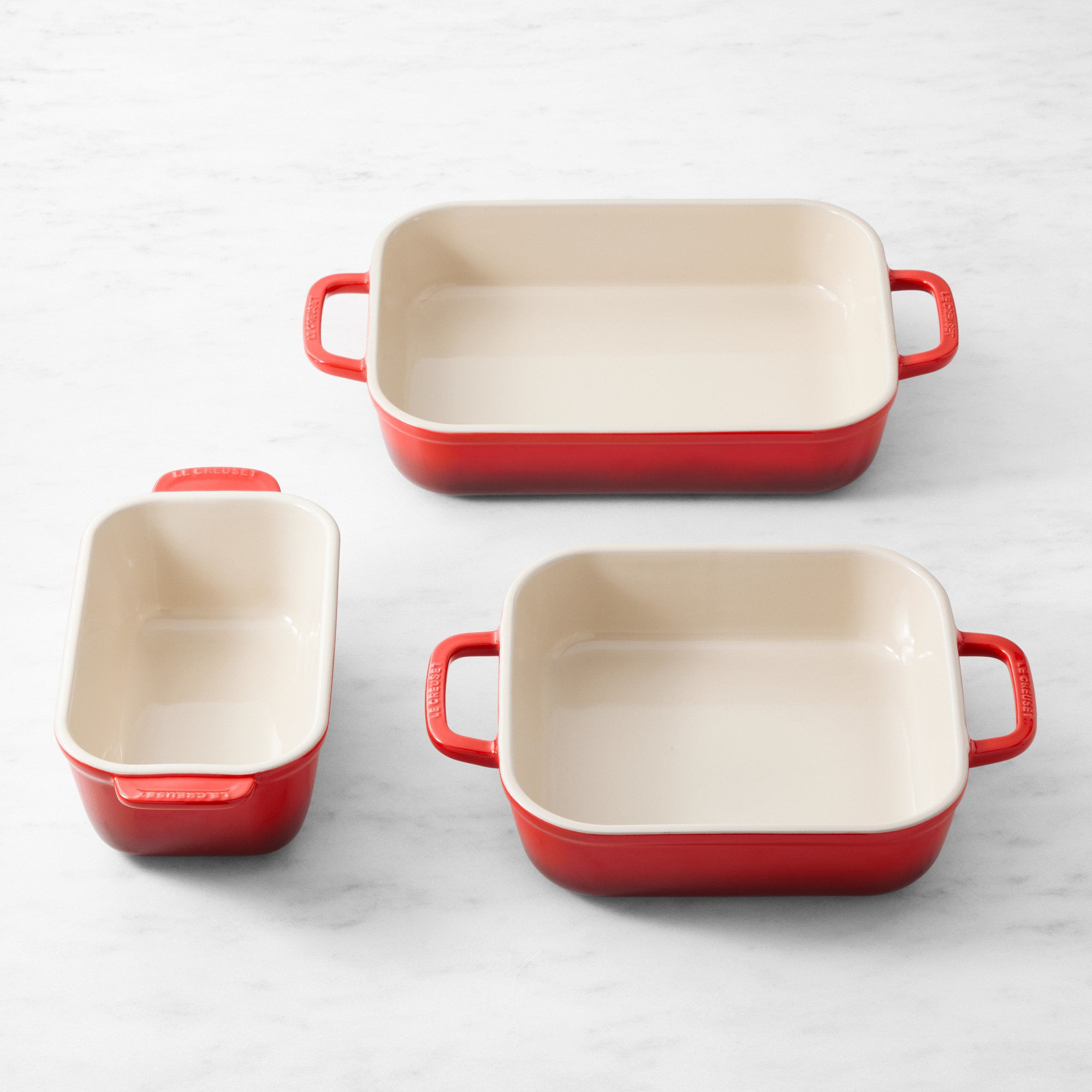 Le Creuset San Francisco Stoneware Open Baker, Set of 3
