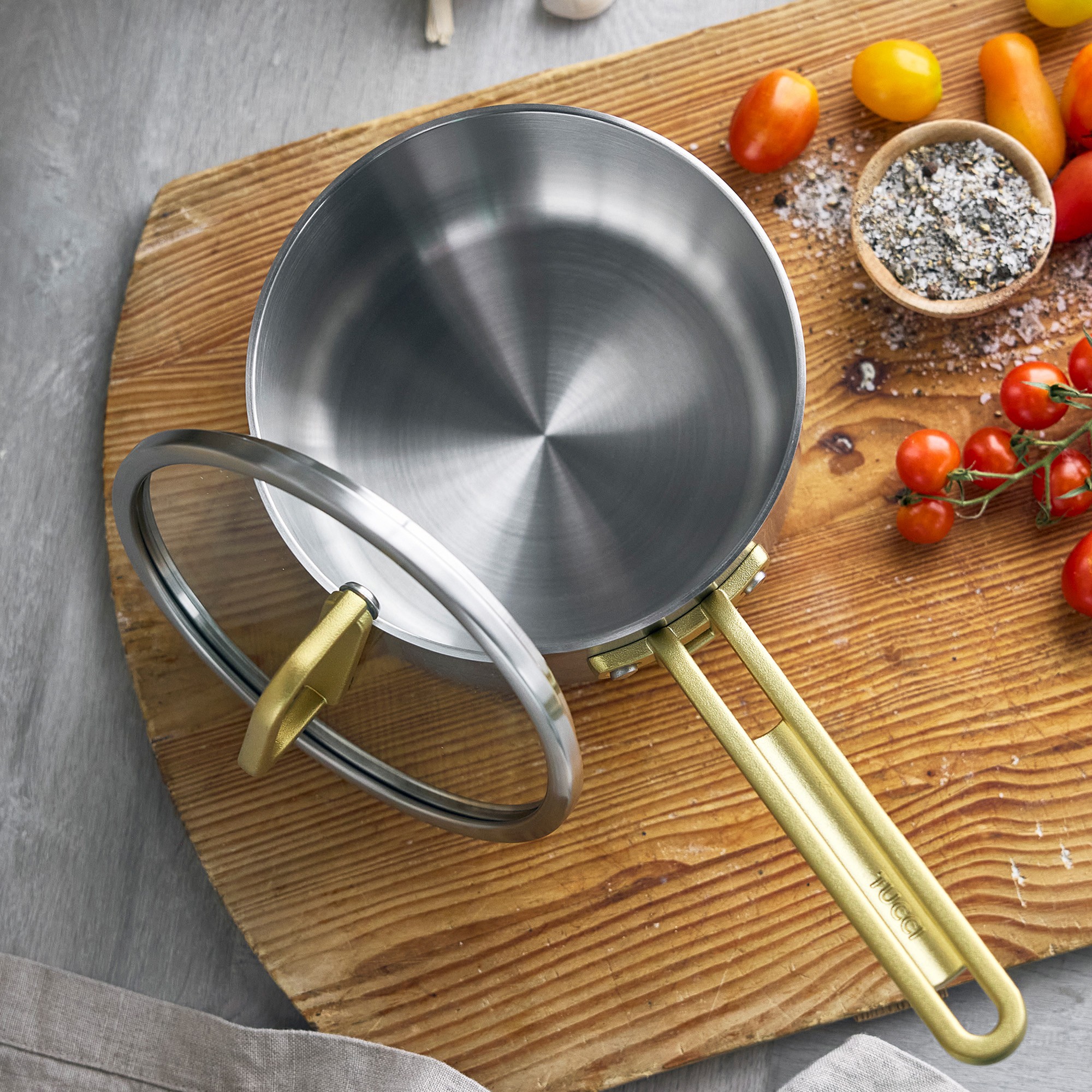 GreenPan™ Stanley Tucci™ Stainless-Steel 4-Piece Saucepan Set