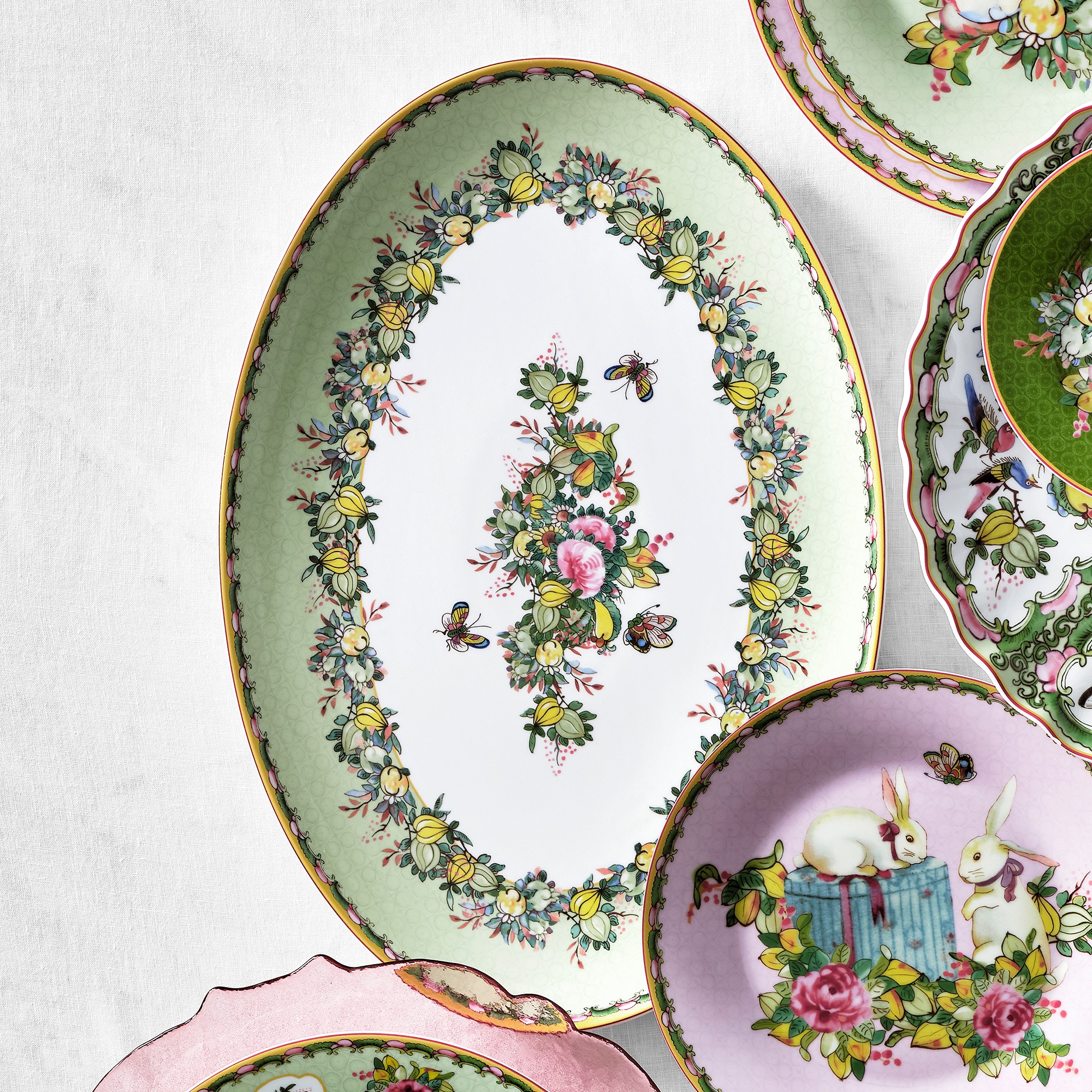 Famille Rose Oval Platter