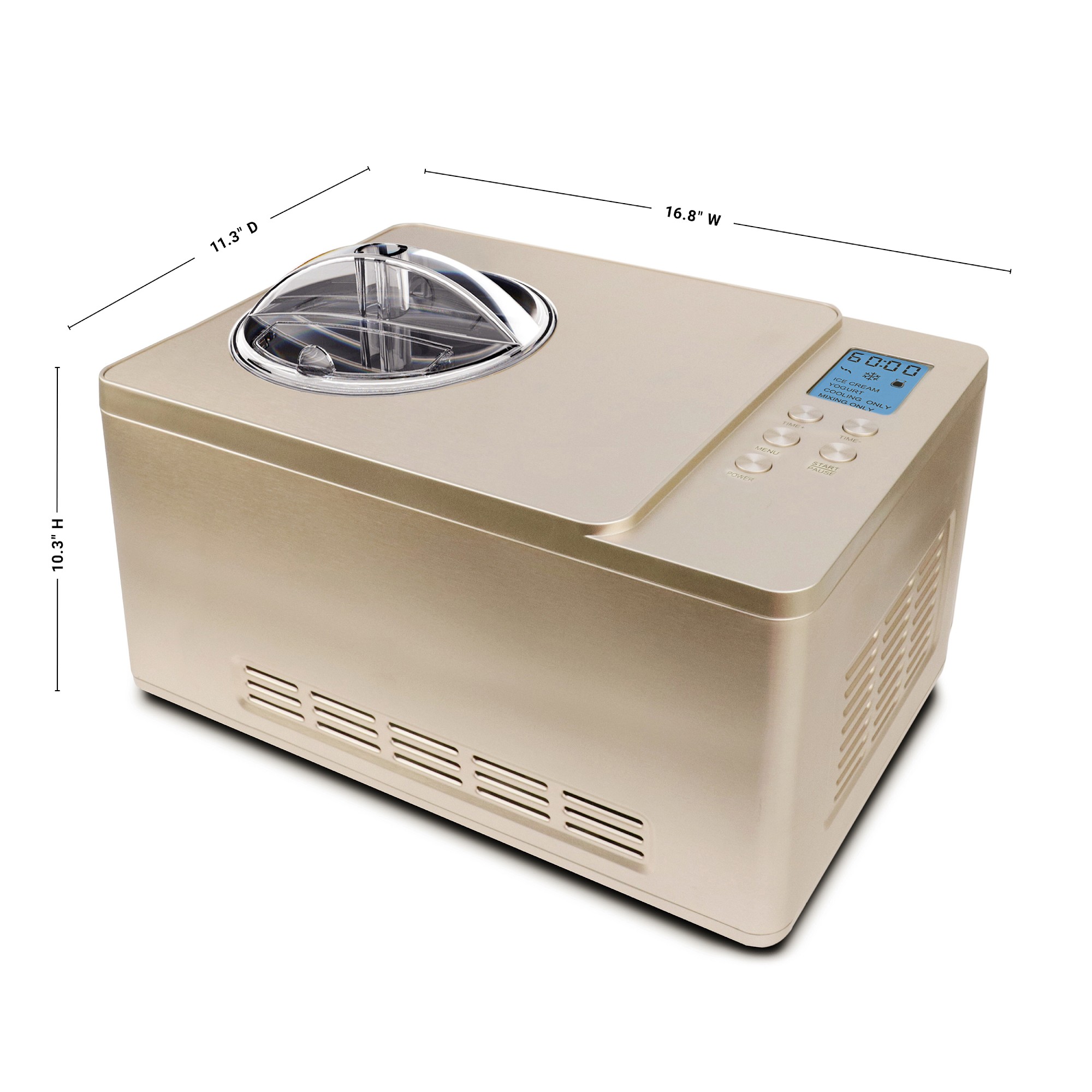 Whynter Automatic Compressor Ice Cream & Yogurt Maker