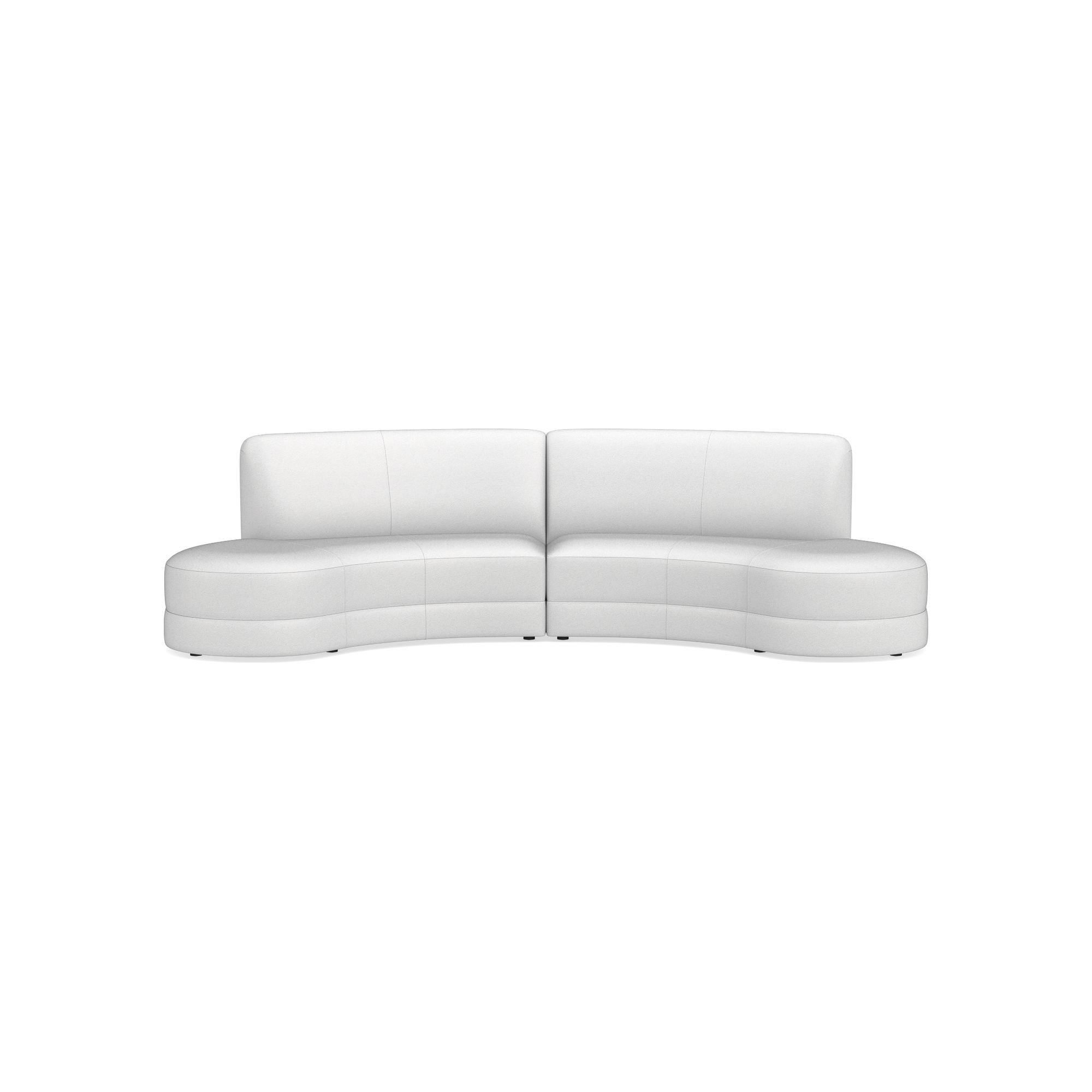 Capri 2-Piece Bumper Armless Sectional (132