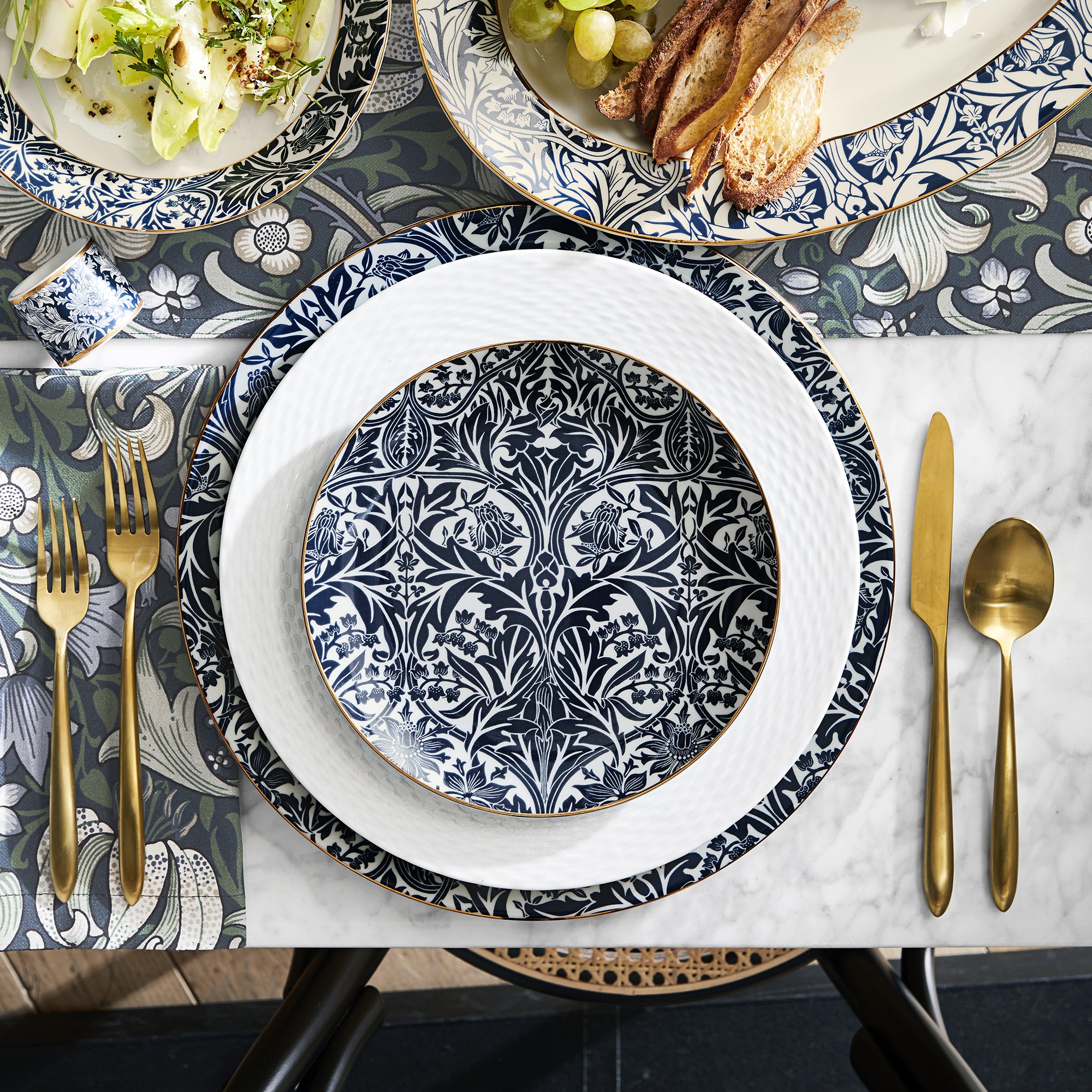 Morris & Co. x Williams Sonoma Bluebell Salad Plates, Set of 4