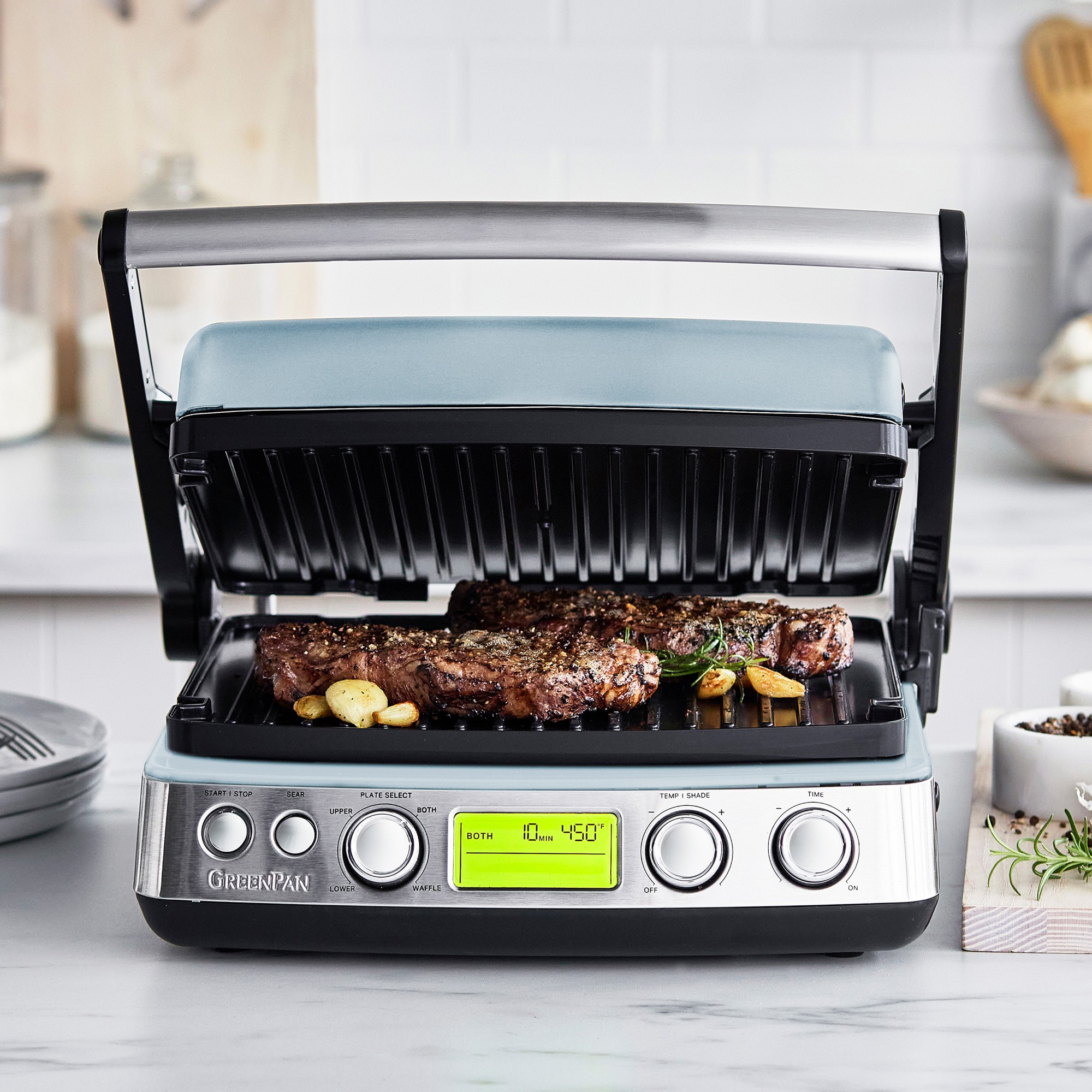 GreenPan™ Elite 7-in-1 Contact Grill, Griddle, & Waffler