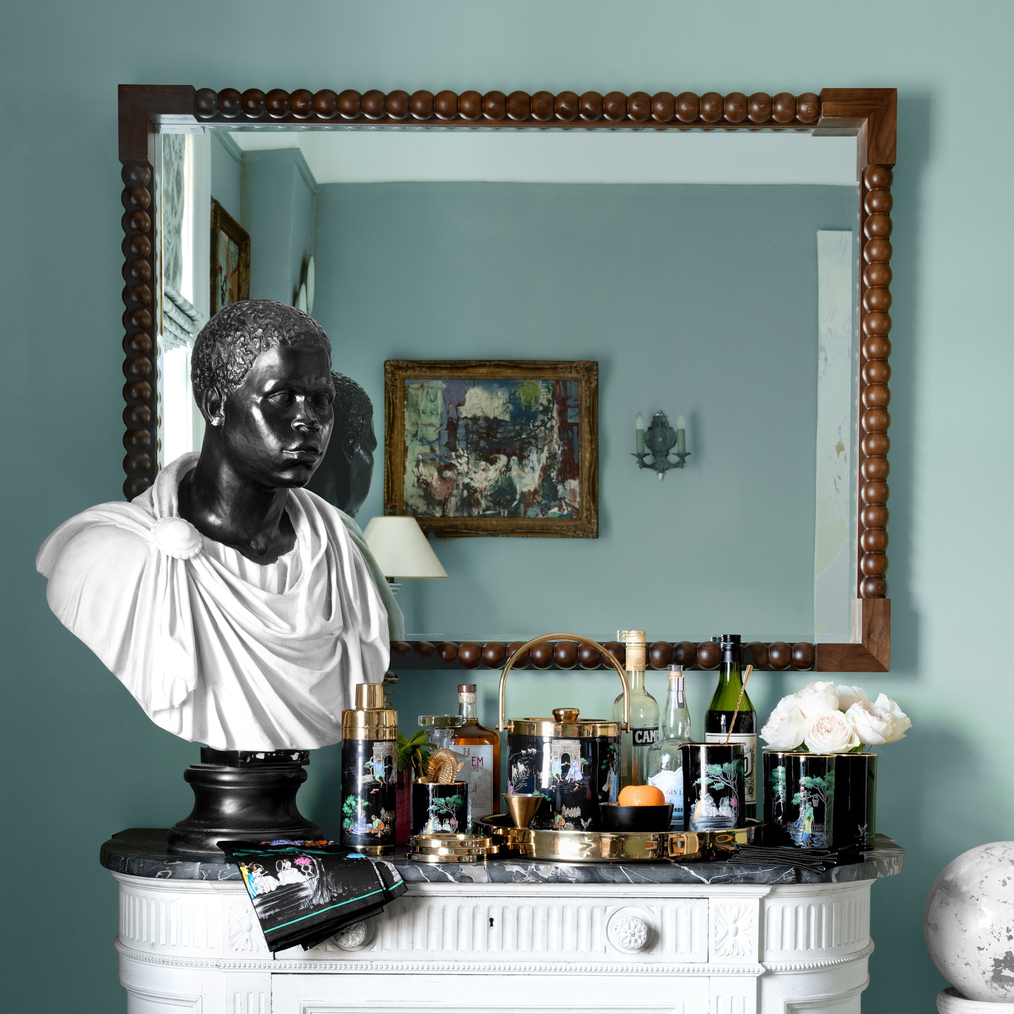 Sheila Bridges x Williams Sonoma Harlem Toile Double-Old Fashioned Glasses, Set of 2