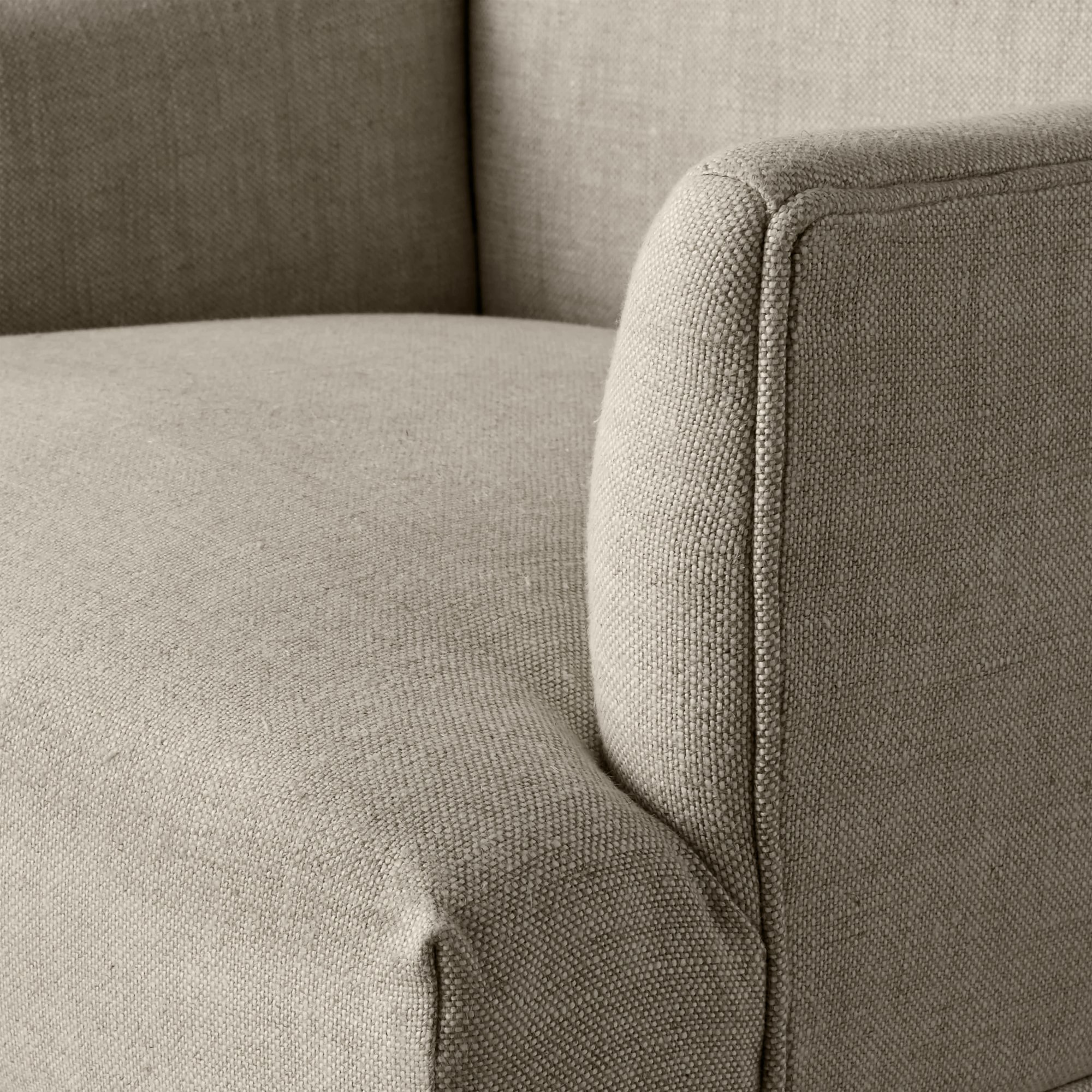 Belvedere Dining Armchair, Natural Chunky Linen