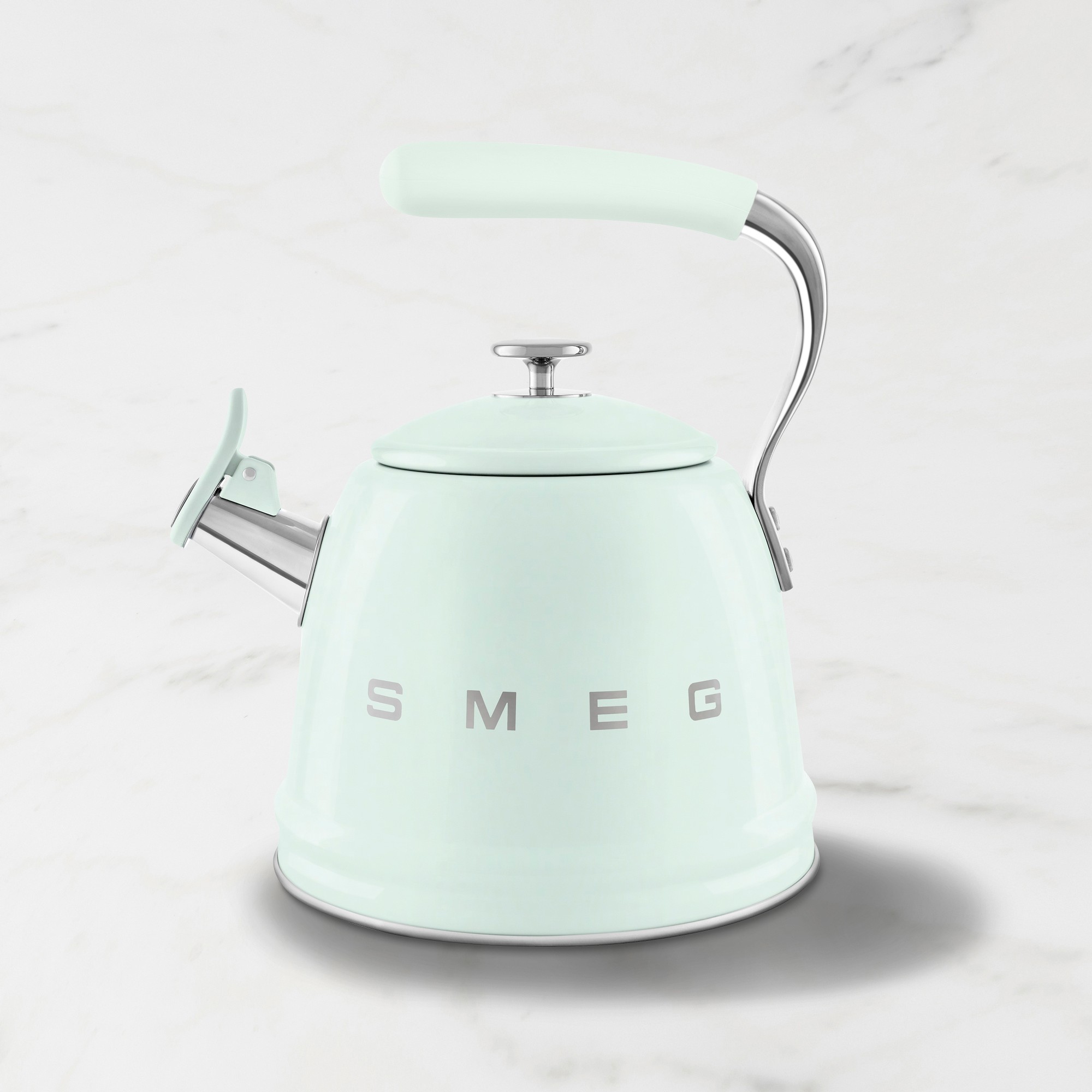 SMEG Stainless-Steel Whistling Tea Kettle, 2 1/2-Qt.