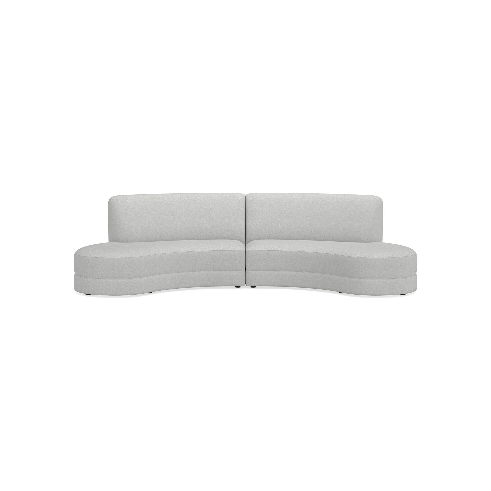 Capri 2-Piece Bumper Armless Sectional (132