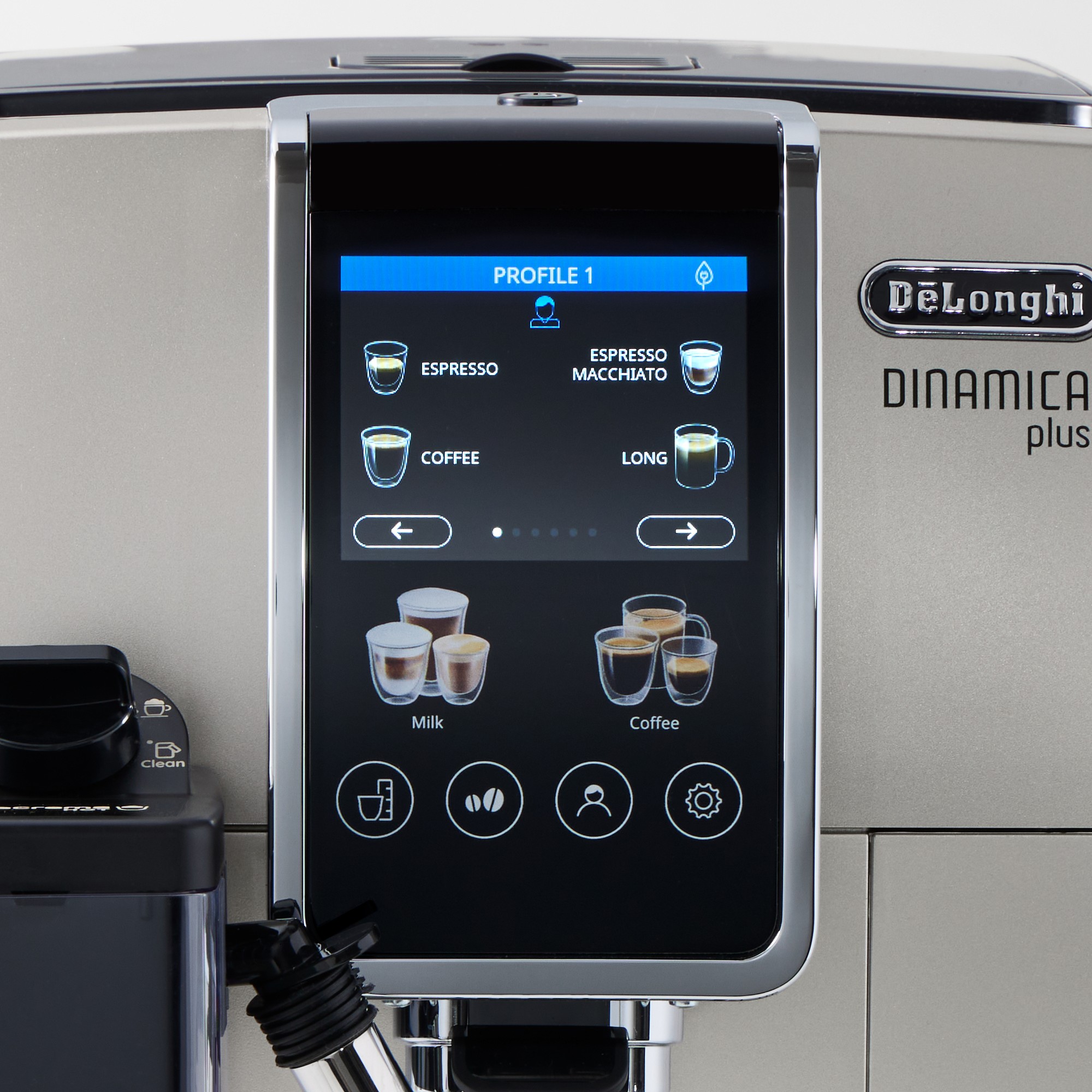 De'Longhi Dinamica Plus Fully Automatic Espresso Machine, Silver