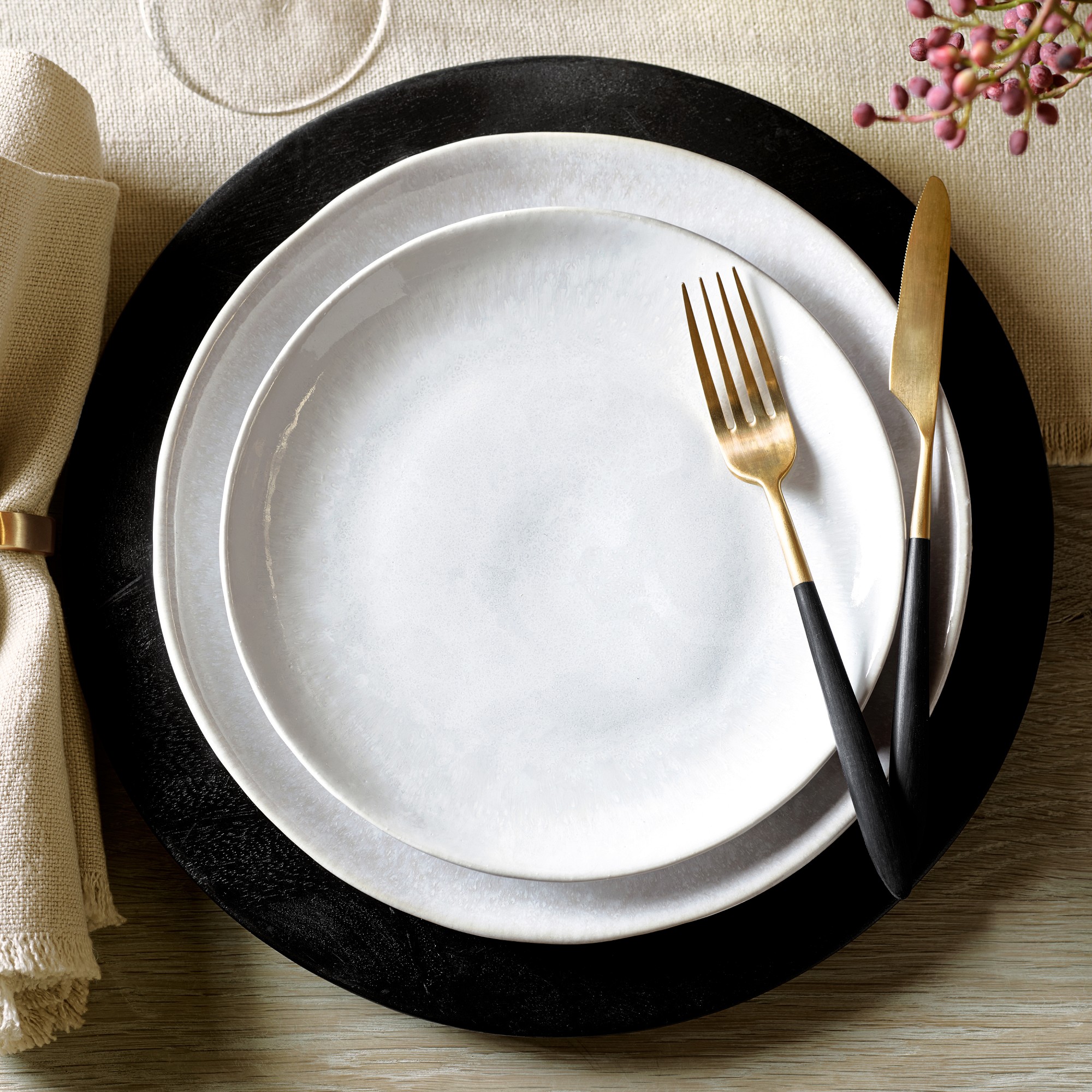 Cyprus Reactive Glaze Dinner Plates