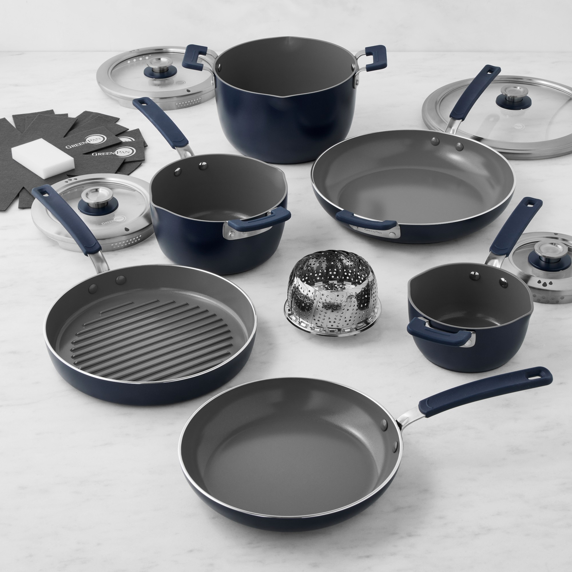 GreenPan™ Space Saving Stack Ceramic Nonstick 11-Piece Cookware Set