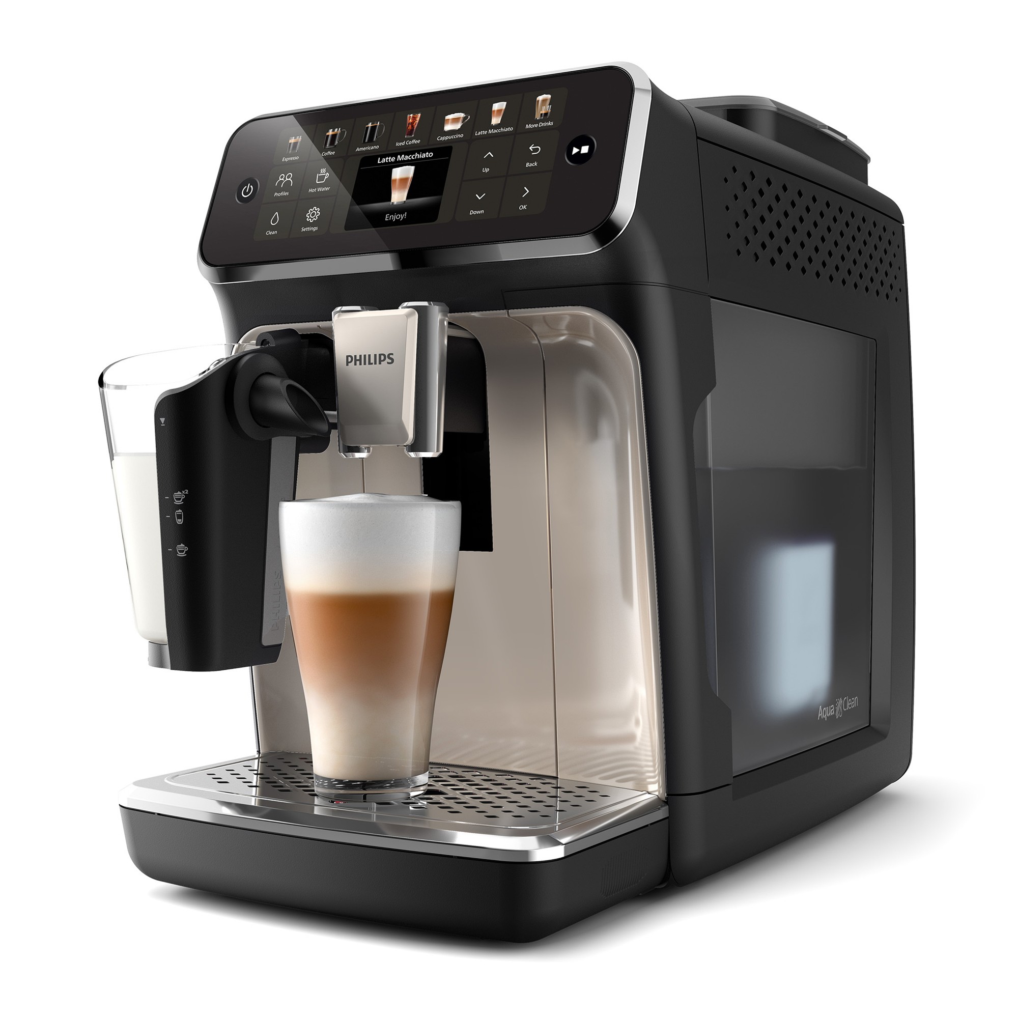 Philips 4400 Fully Automatic Espresso Machine with LatteGo & Iced Coffee