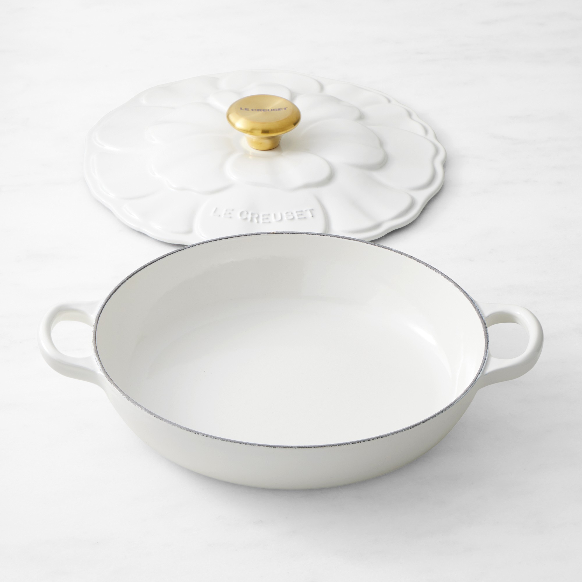 Le Creuset Enameled Cast Iron Petal Braiser, 2 1/4-Qt.