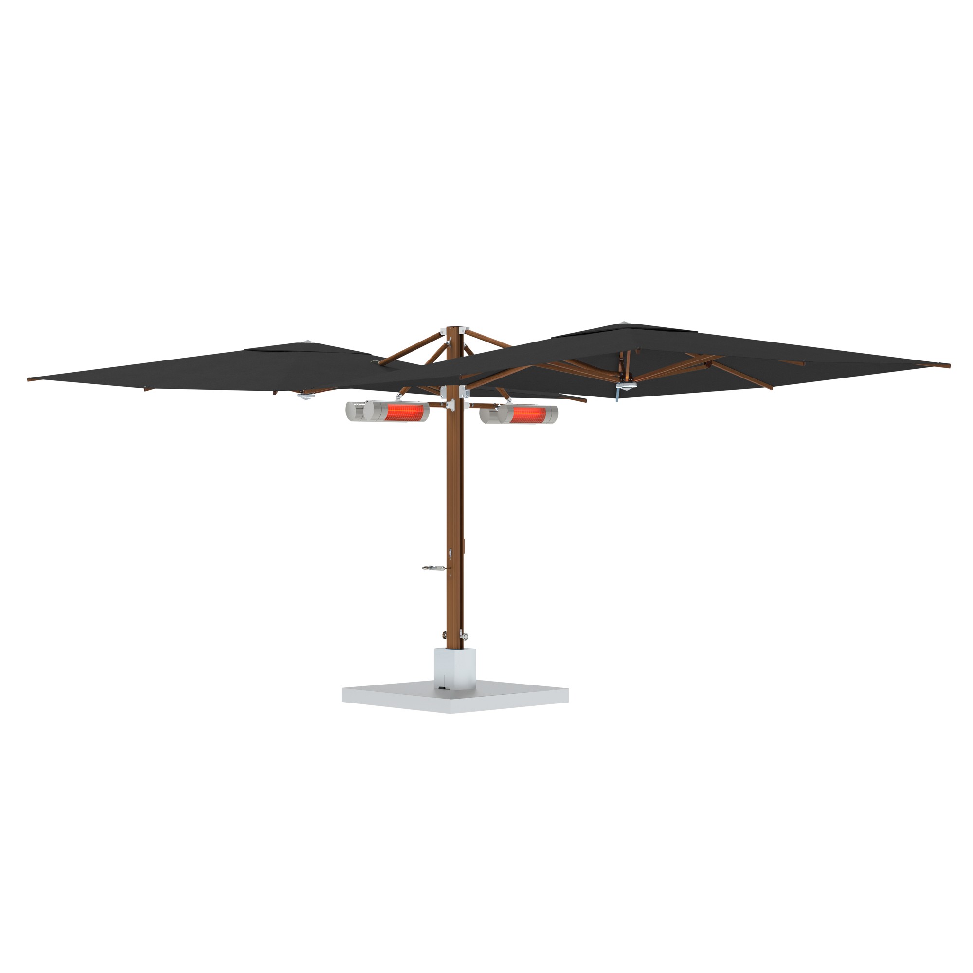 10' Sqaure Performance Dual Cantilever Umbrella