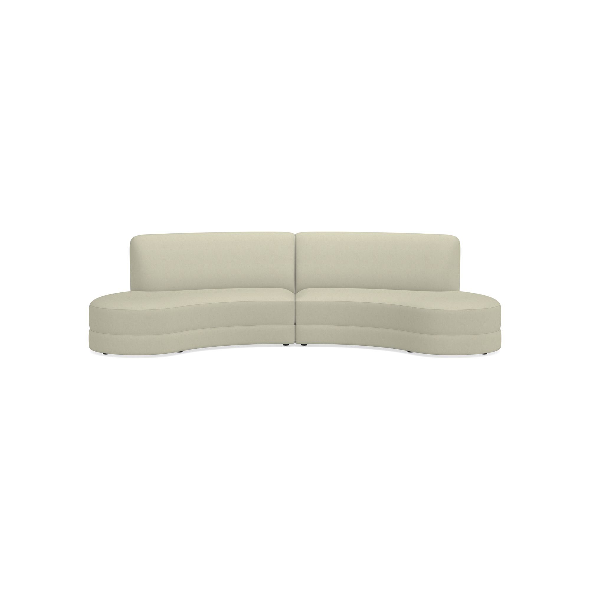 Capri 2-Piece Bumper Armless Sectional (132