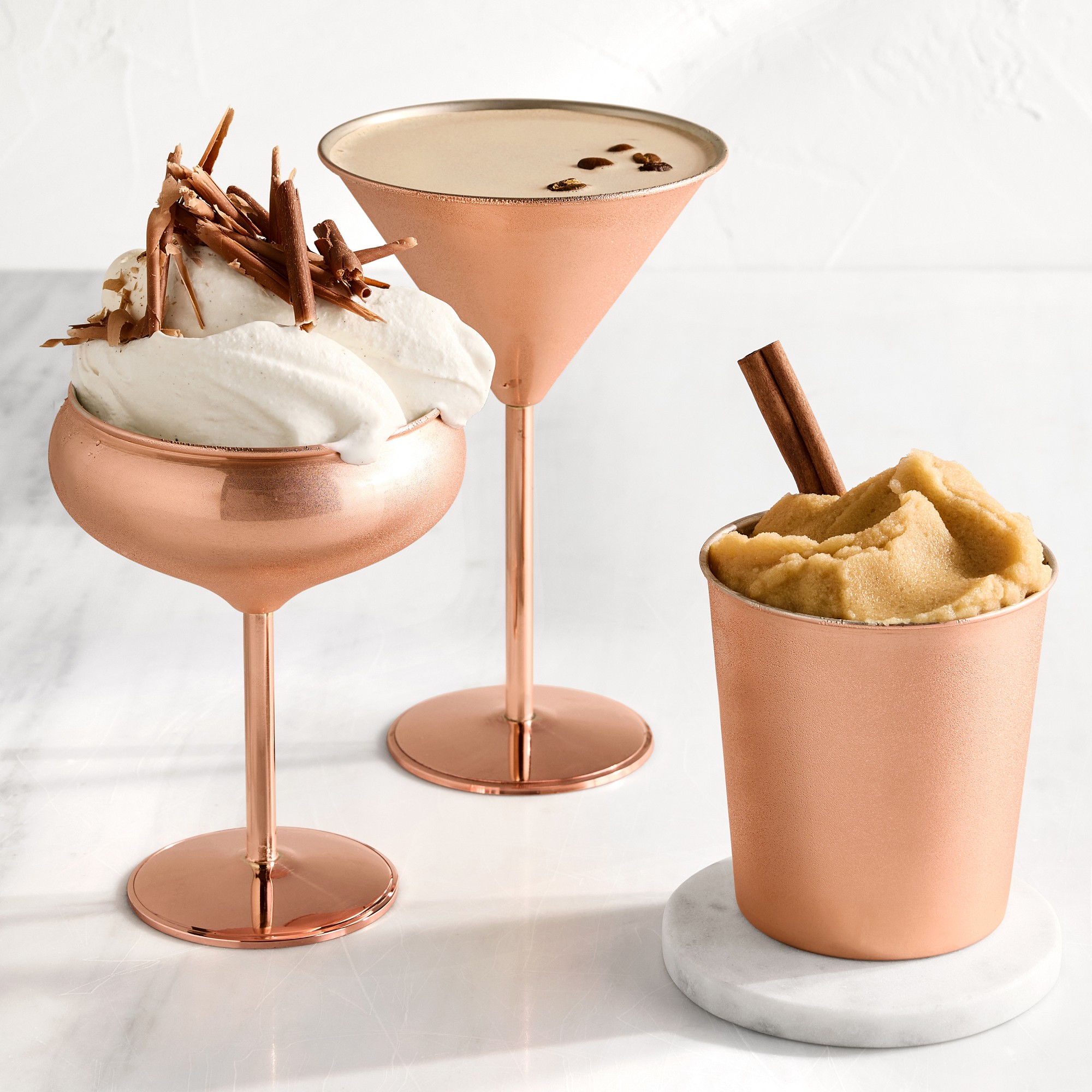 Copper Martini Glasses