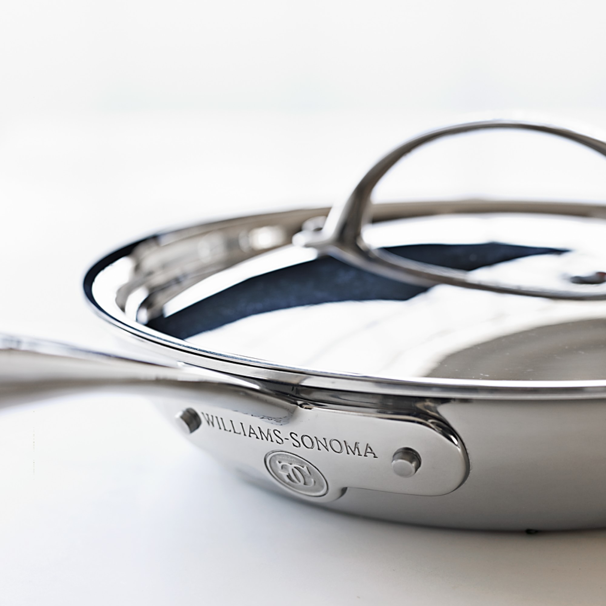 Williams Sonoma Signature Thermo-Clad™ Stainless-Steel Nonstick Covered Fry Pan