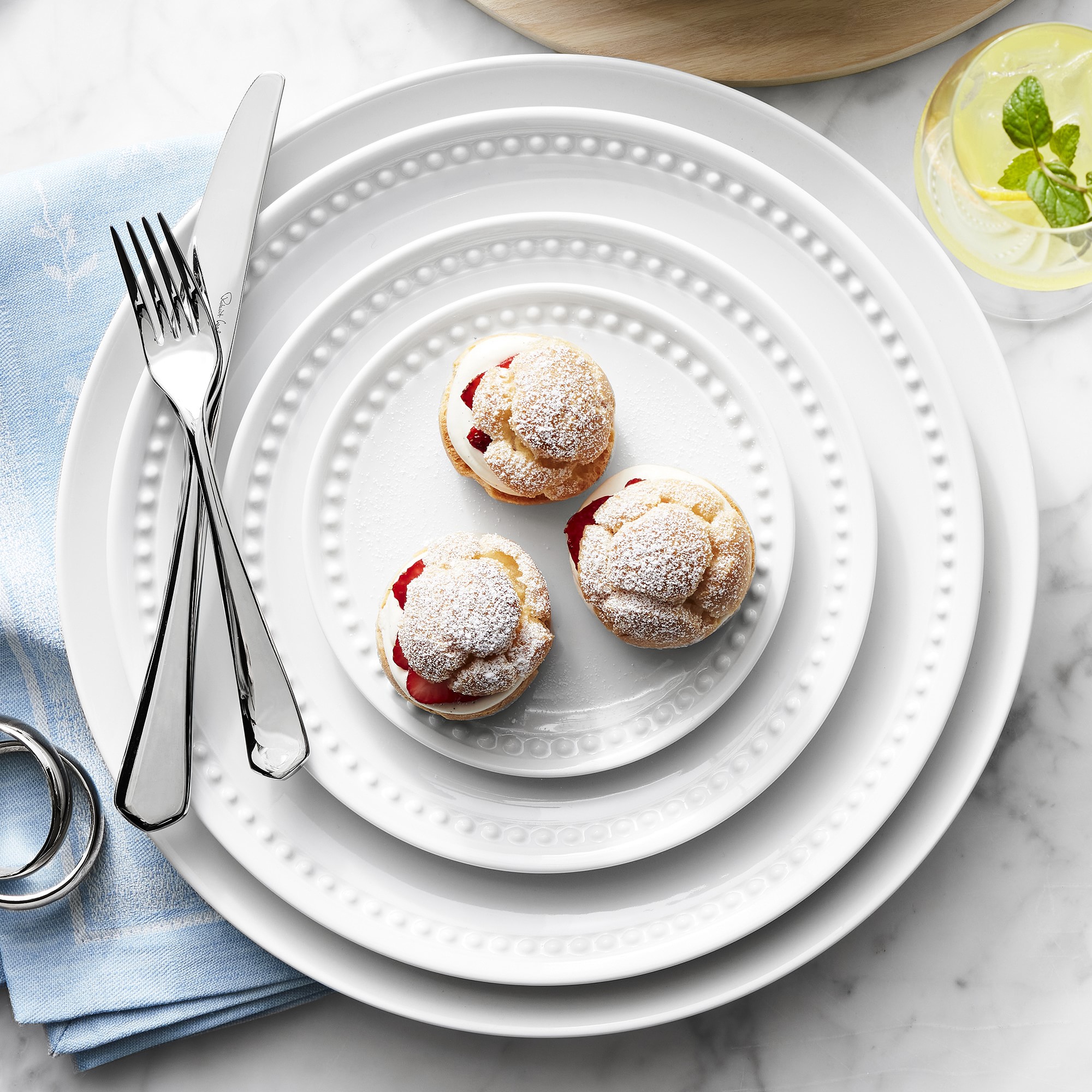 Pillivuyt Beaded Coupe Dinnerware Collection