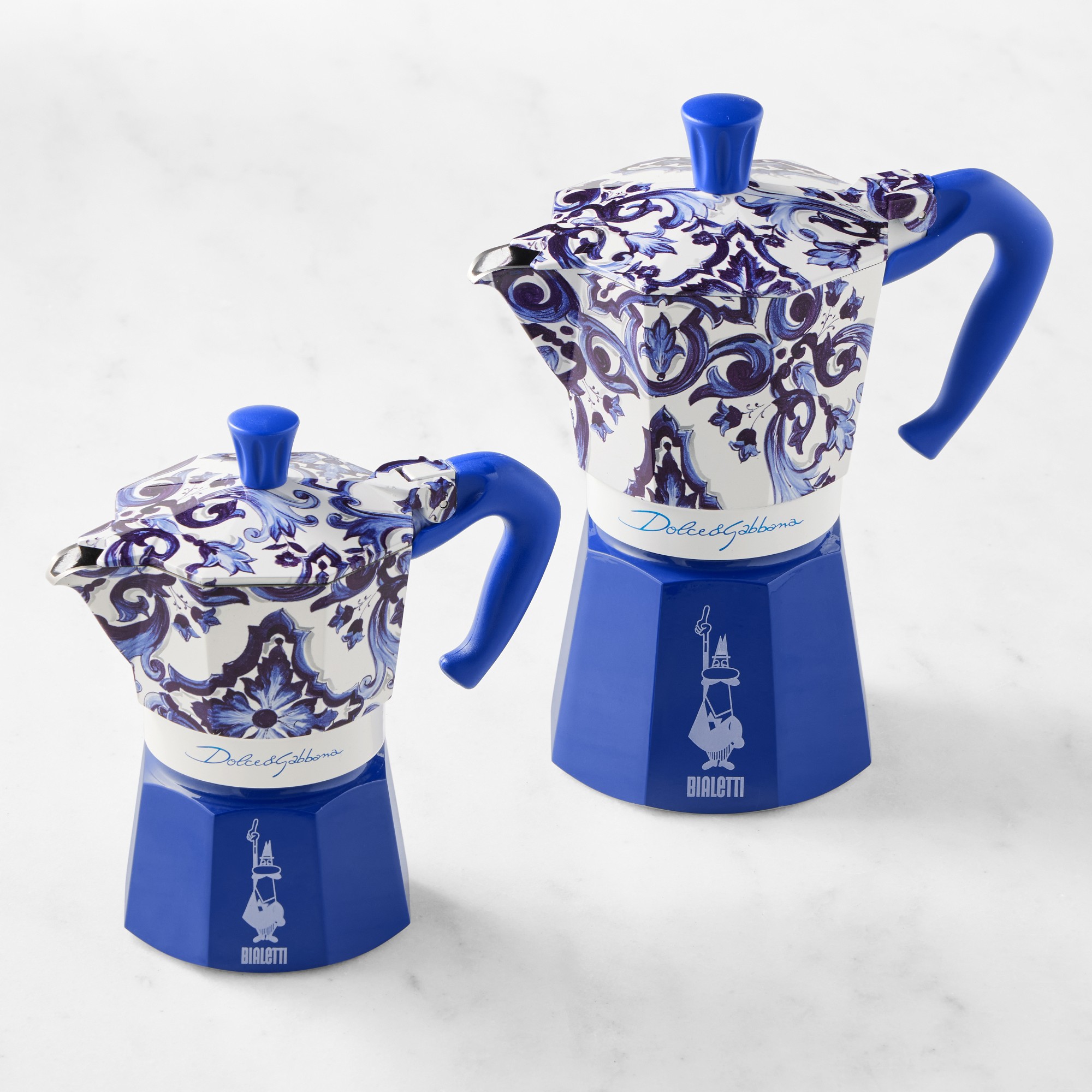 Bialetti Moka Dolce & Gabbana Stovetop Espresso Maker, Blu Mediterraneo