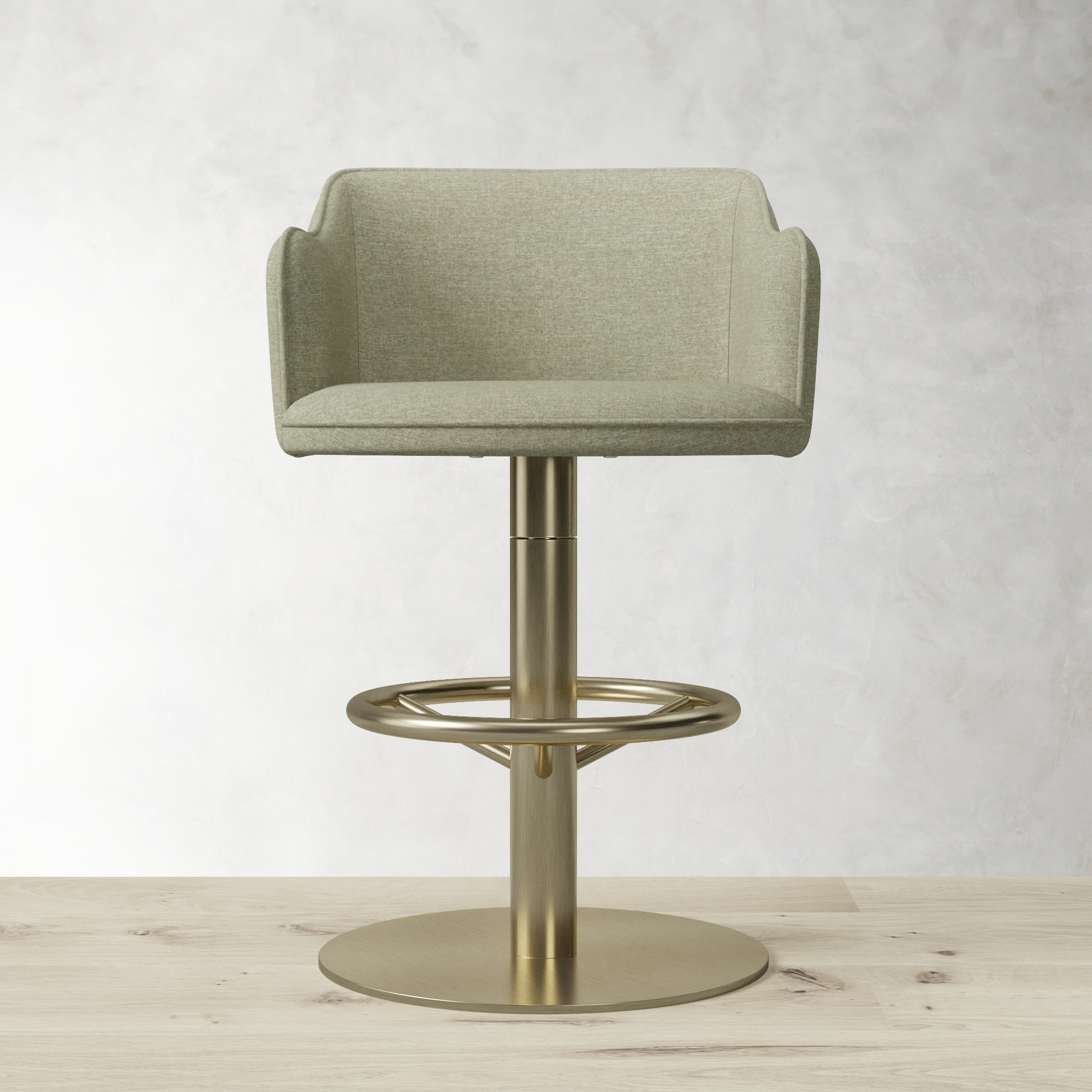 Harding Upholstered Pedestal Counter  & Bar Stool