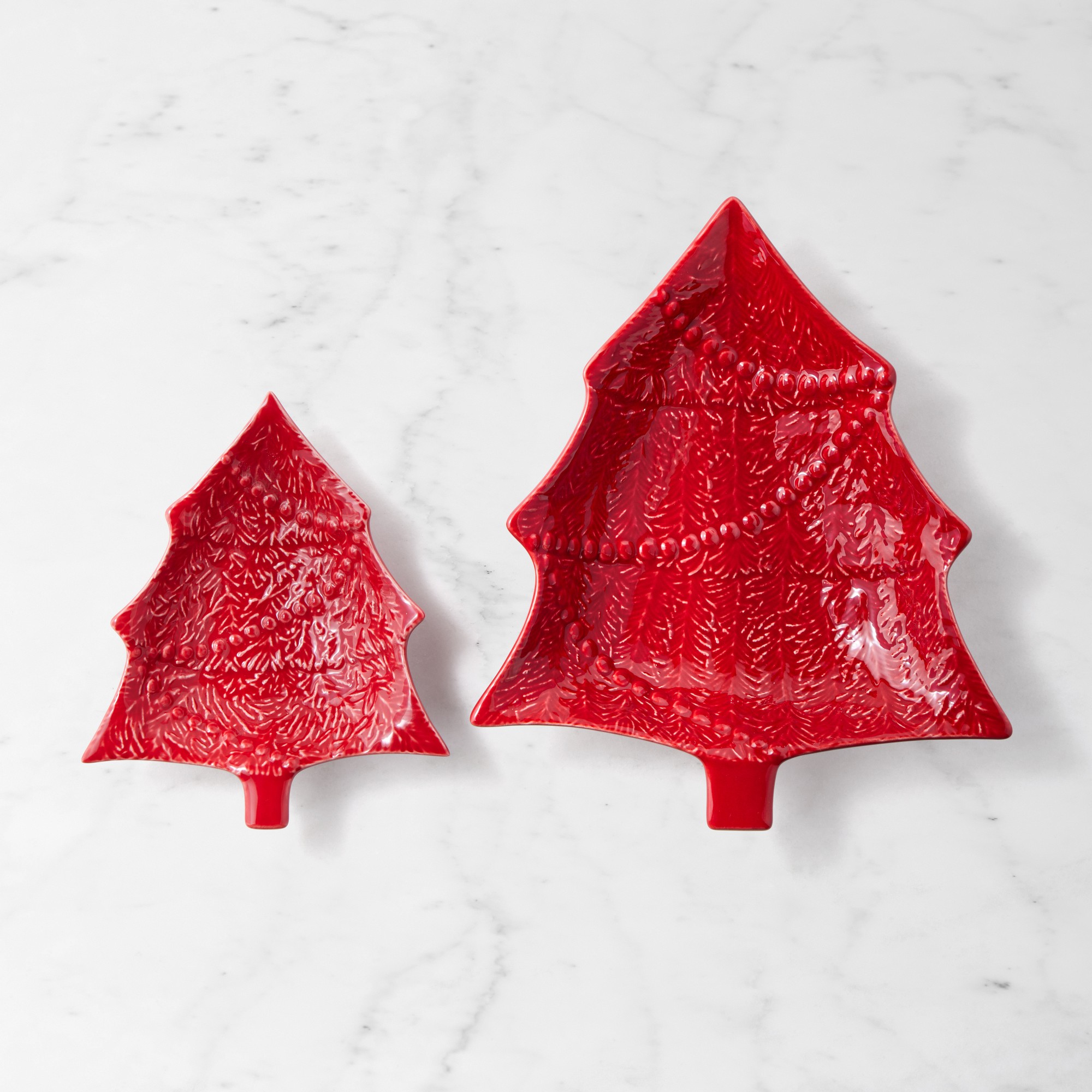 Bordallo Pinheiro Cabbage Christmas Tree Individual Bowls