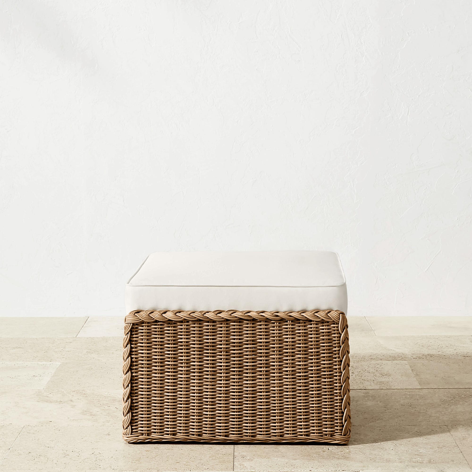 AERIN East Hampton Coffee Table Ottoman (28.5