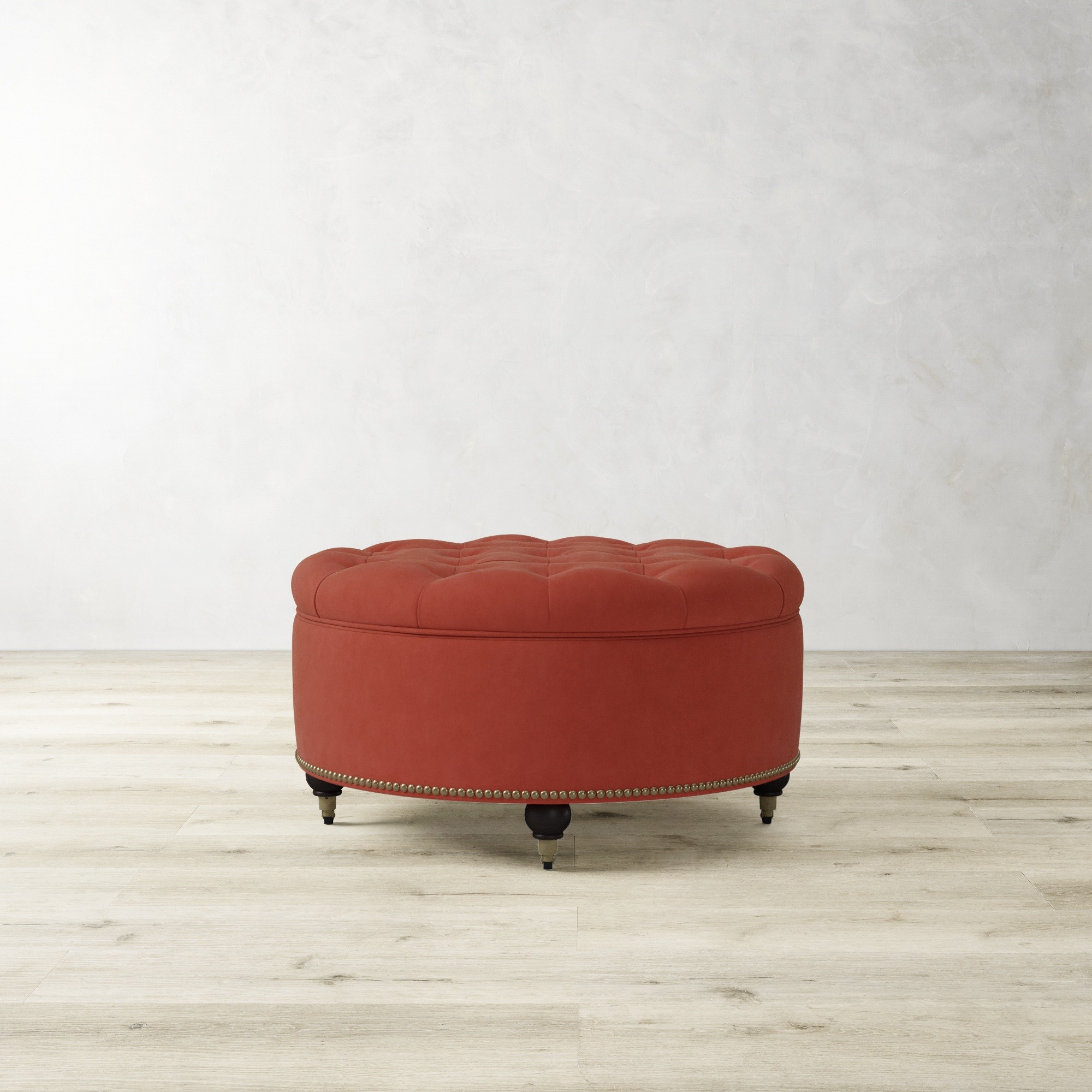 Soho Tufted Round Storage Ottoman (36
