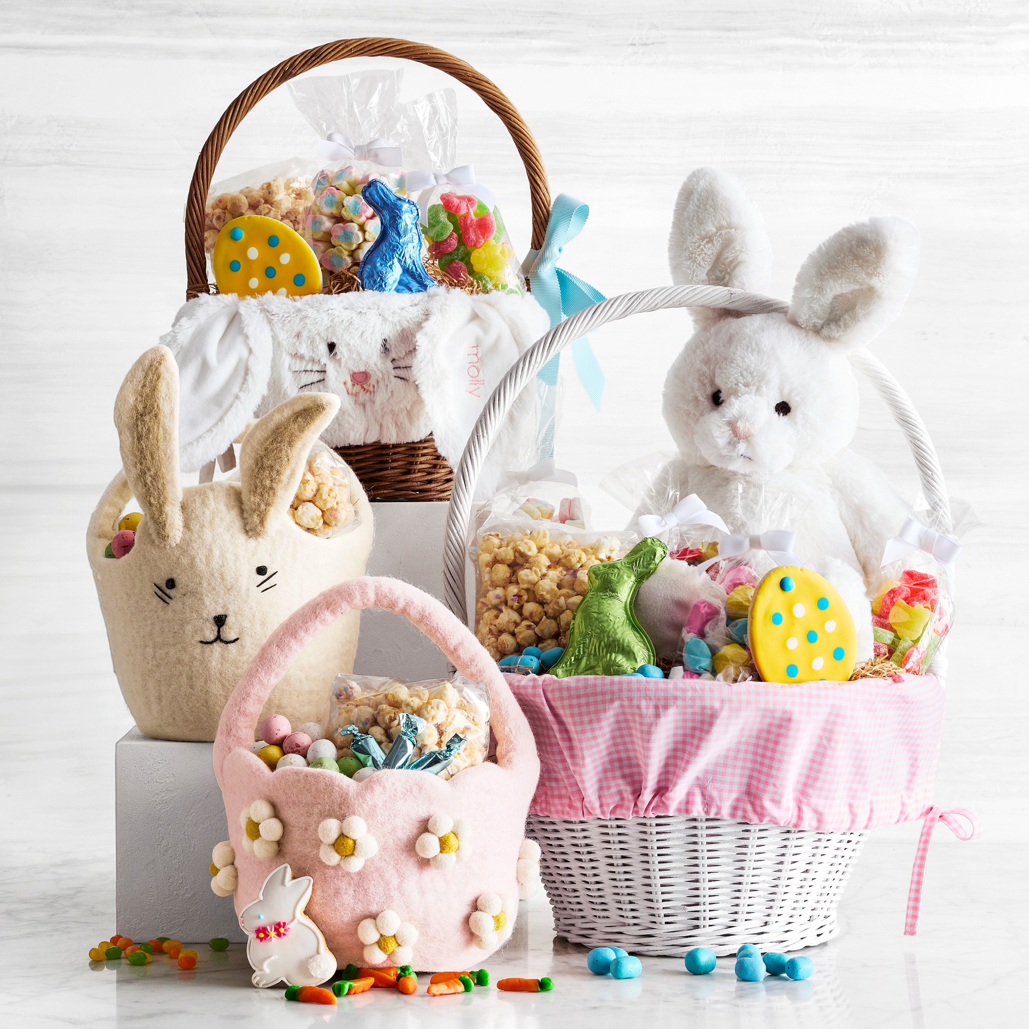 West Elm x Williams Sonoma Felt Bunny Easter Bucket