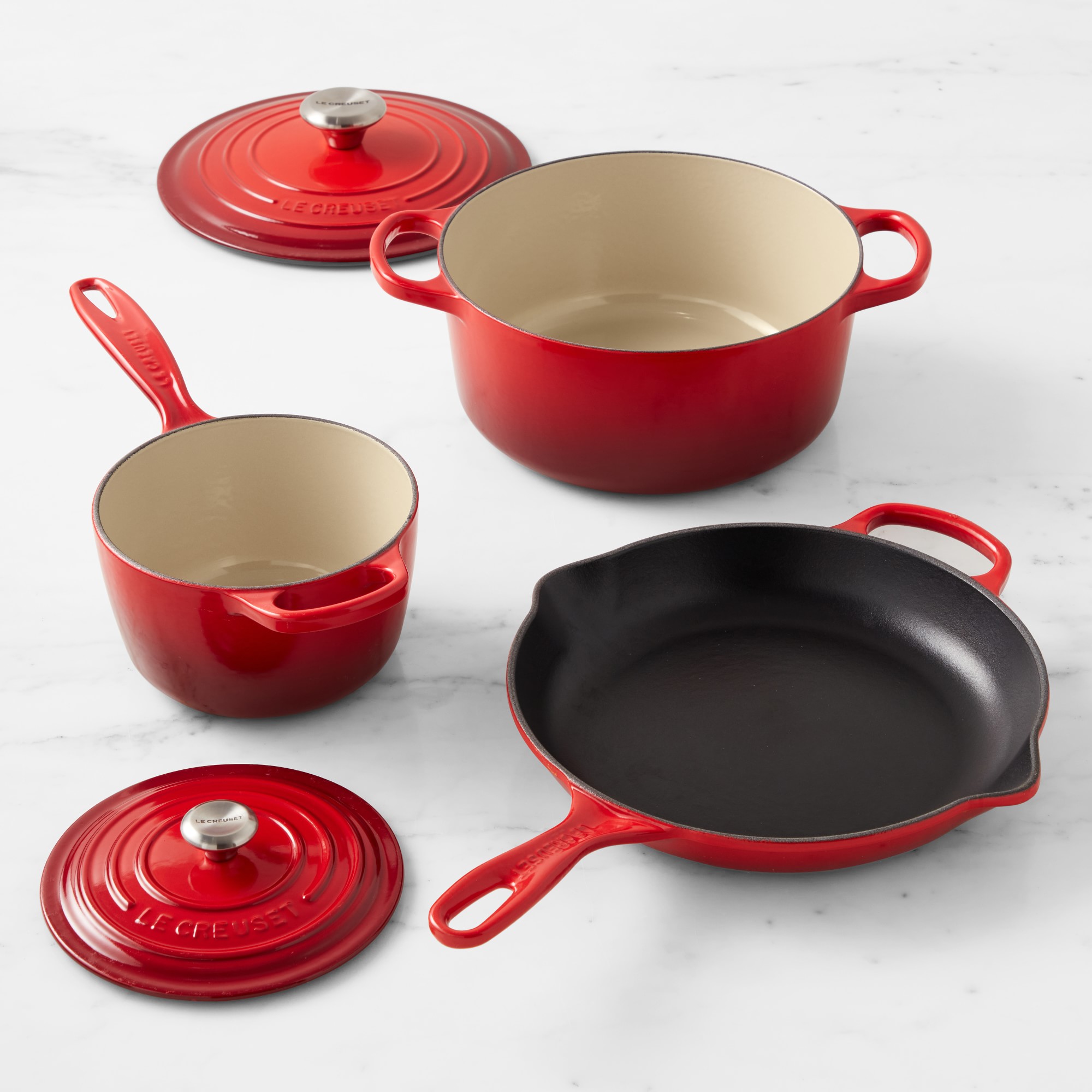 Le Creuset Signature Enameled Cast Iron 5-Piece Cookware Set
