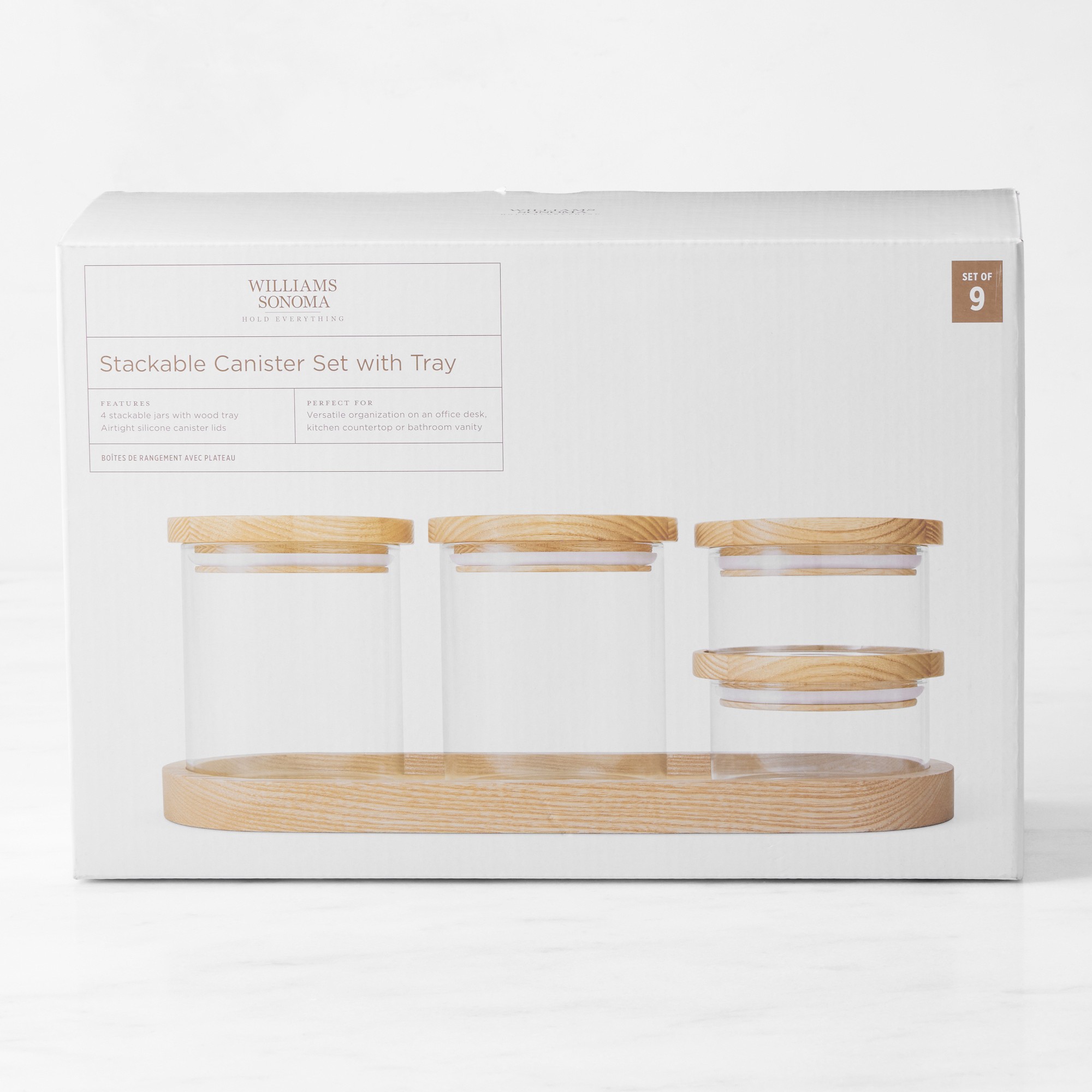 Hold Everything Stacking Round Jar Set with Tray Set of 5