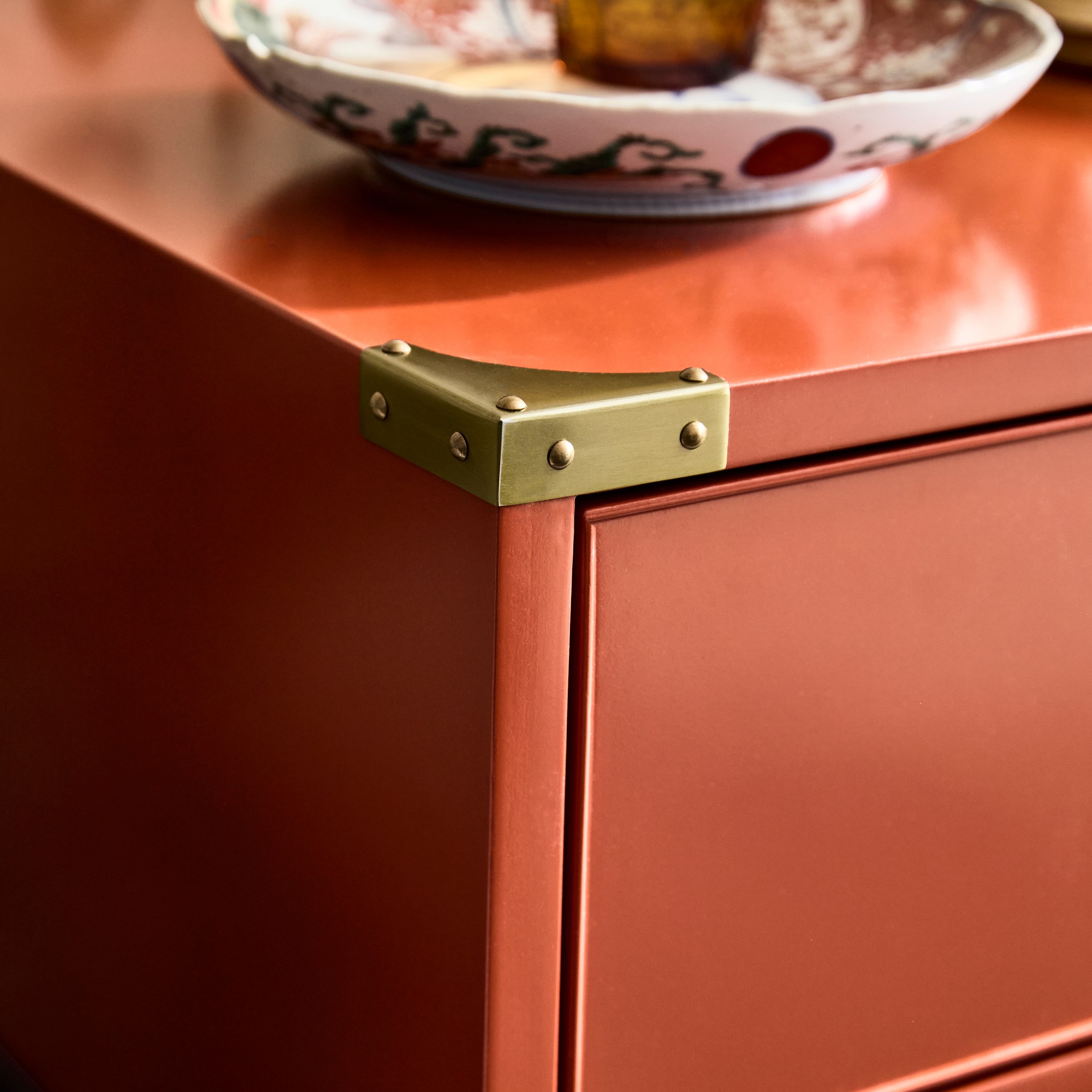 Campaign 3-Drawer Nightstand, Persimmon (30