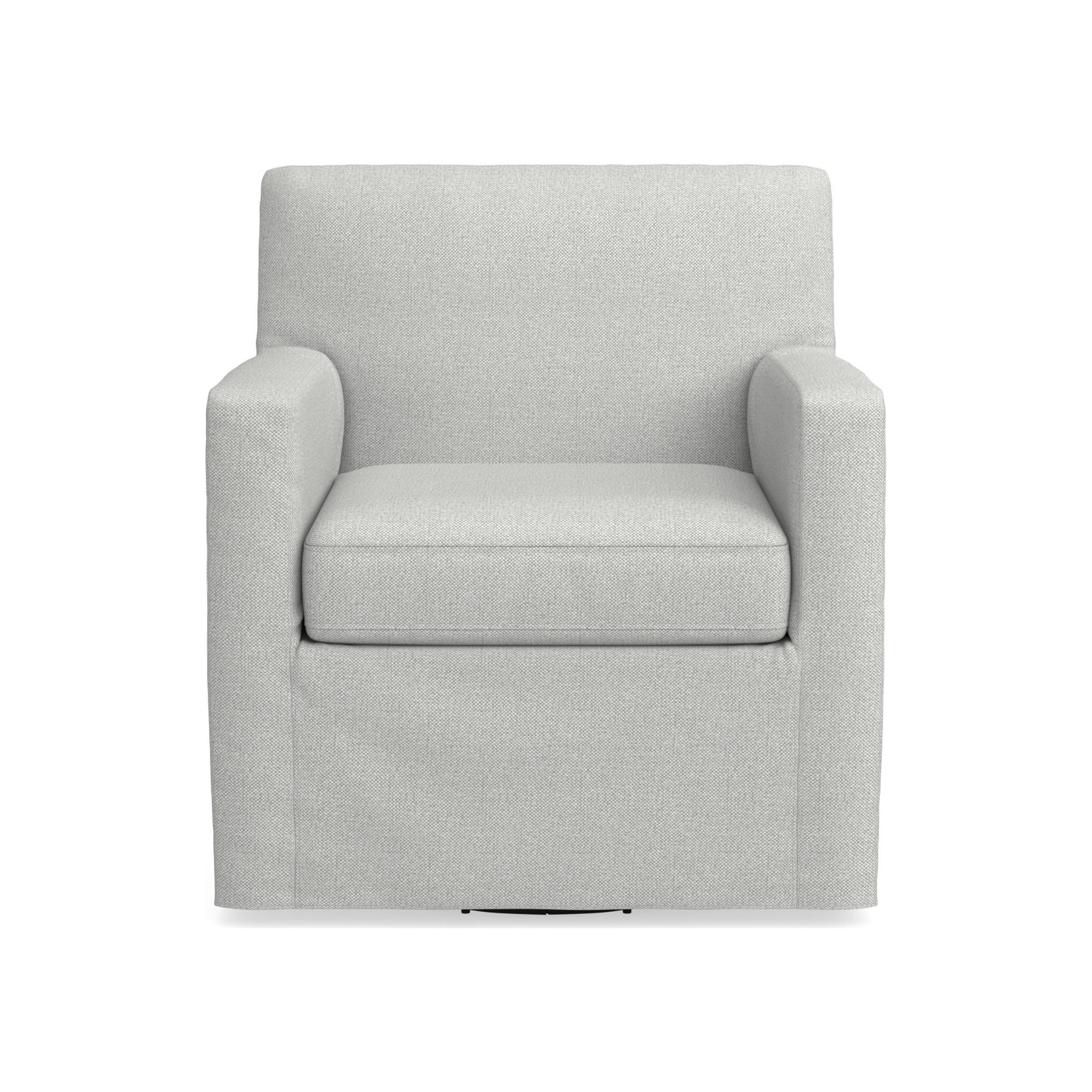 Brighton Slipcovered Swivel Armchair
