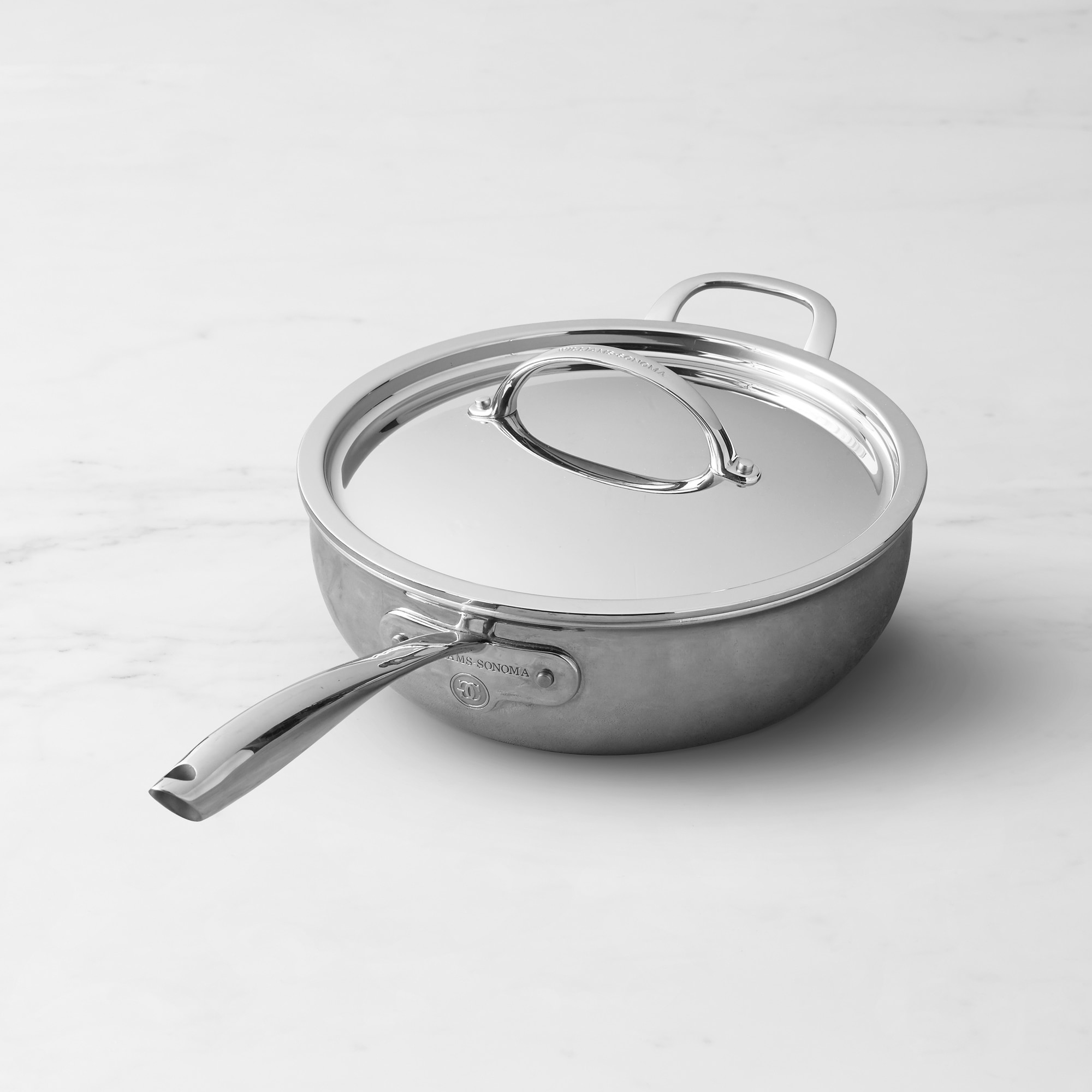 Williams Sonoma Signature Thermo-Clad™ Stainless-Steel Essential Pan, 5-Qt.