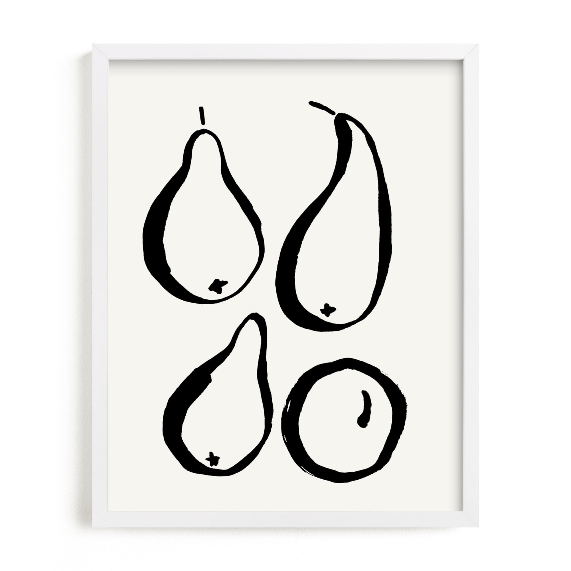 Still-life with Four Pears Limited Edition Kitchen Art by Minted