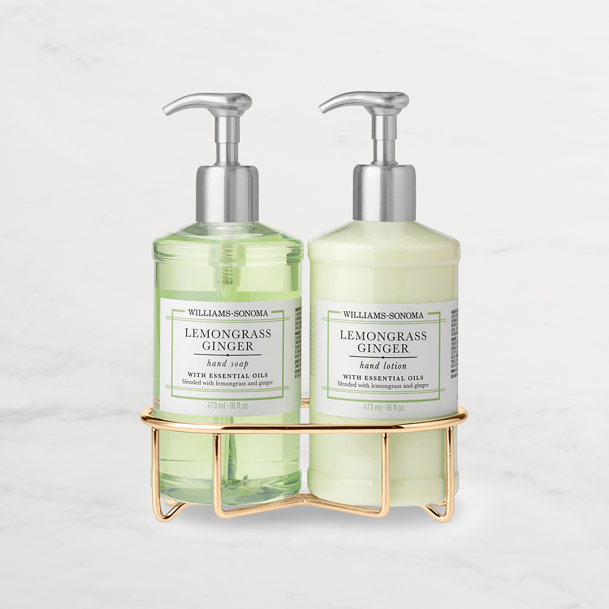 Williams Sonoma Lemongrass Ginger Hand Soap & Lotion 3-Piece Set